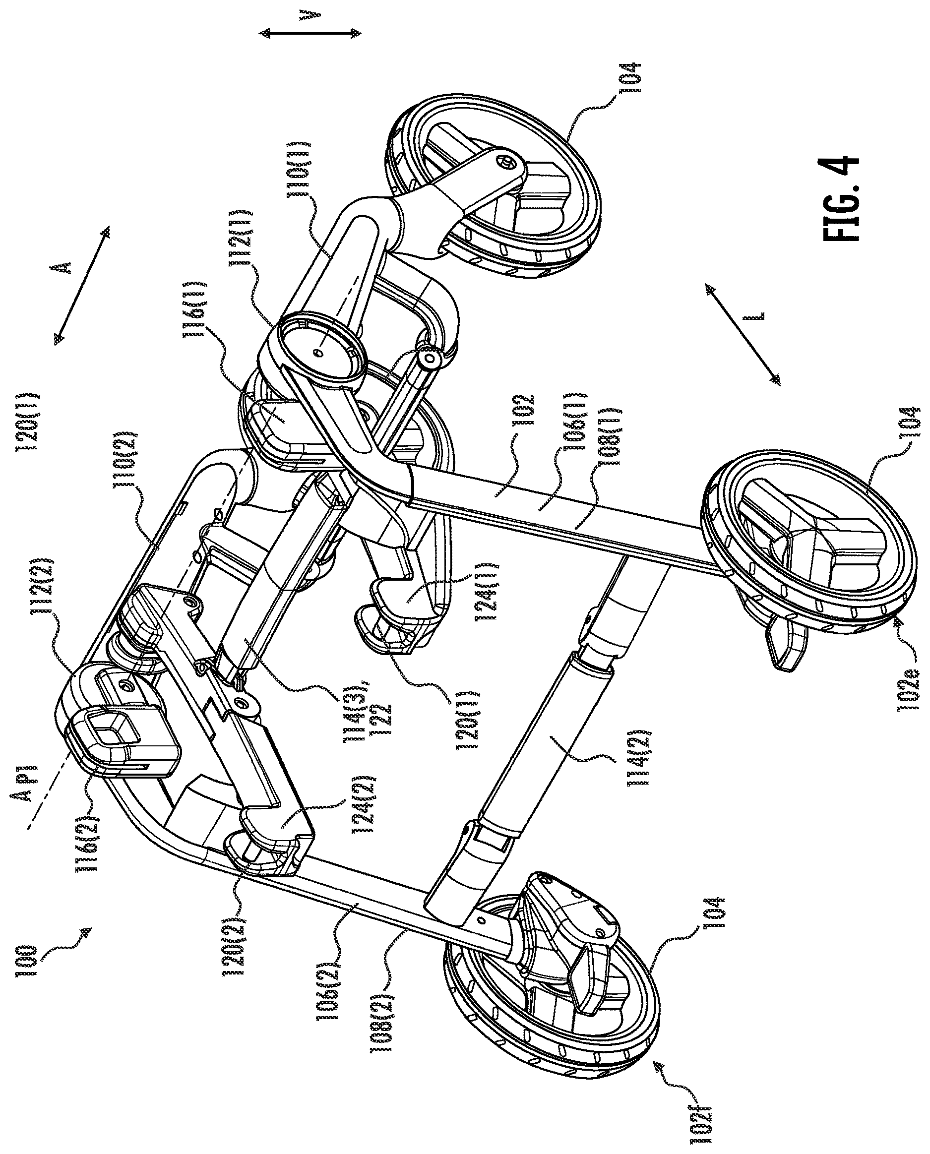 Patent US12612093 Figure 3 – Travel system having a child carrier and travel organizer that couples thereto