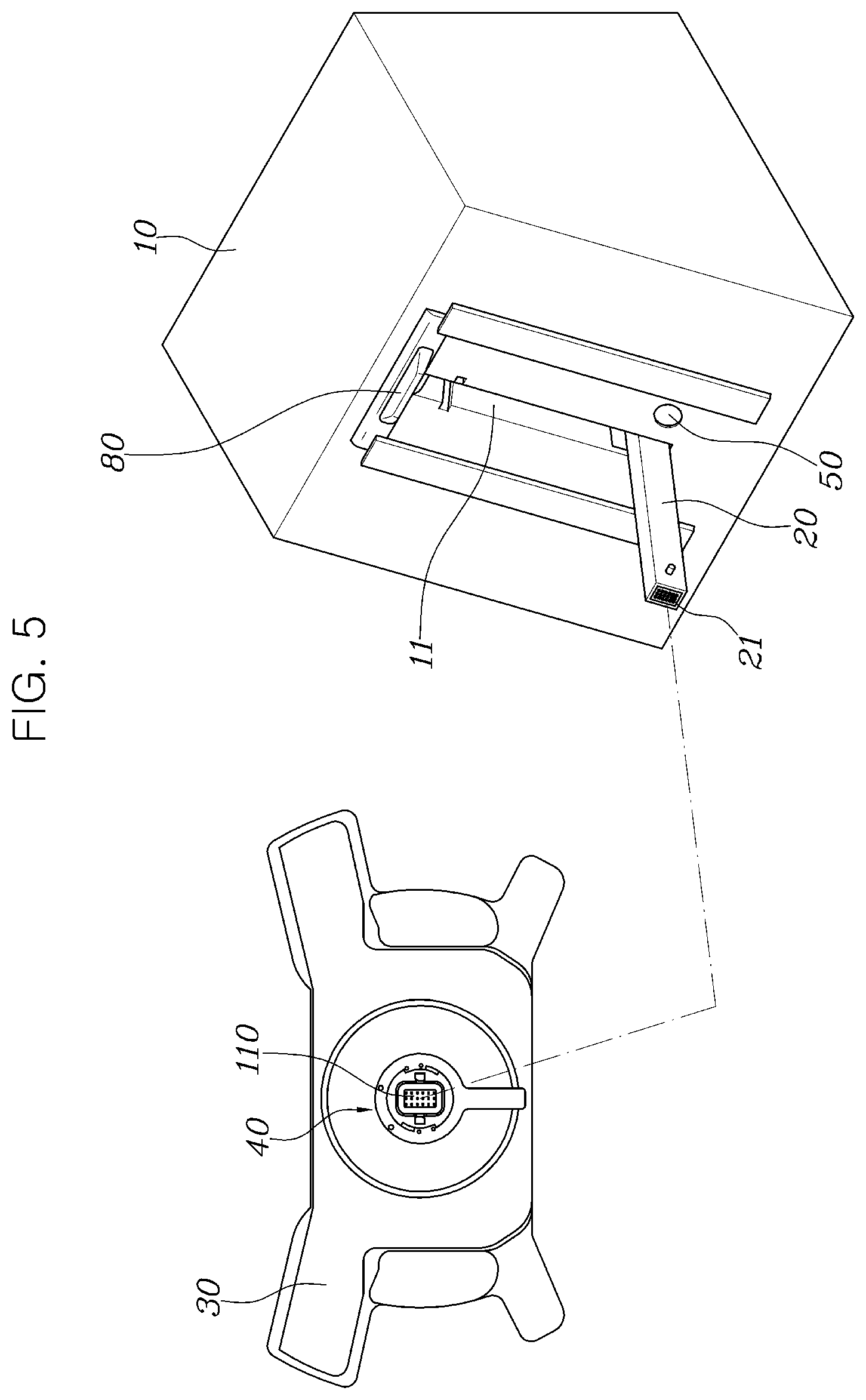 Patent US12612096 Figure 5 – Attachment and detachment apparatus for driving operation device of vehicle