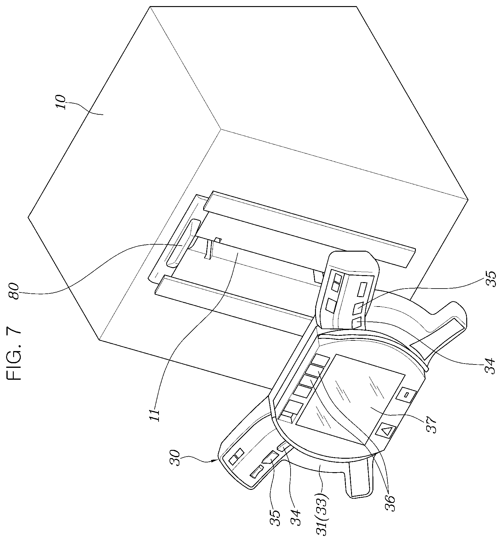 Patent US12612096 Figure 7 – Attachment and detachment apparatus for driving operation device of vehicle