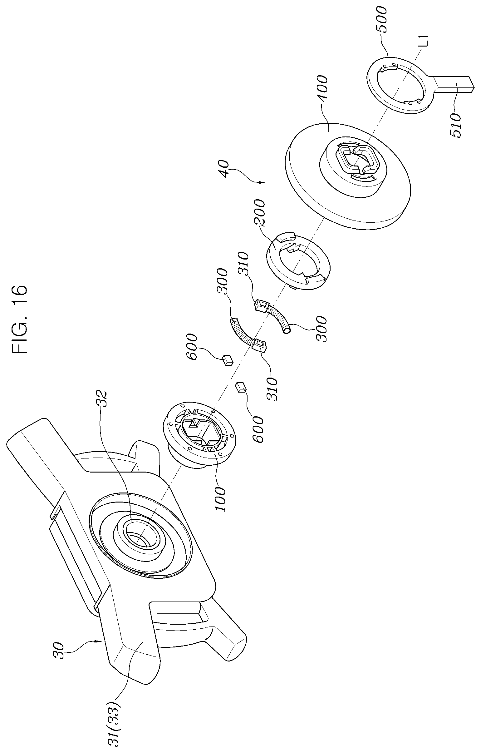 Patent US12612096 Figure 16 – Attachment and detachment apparatus for driving operation device of vehicle
