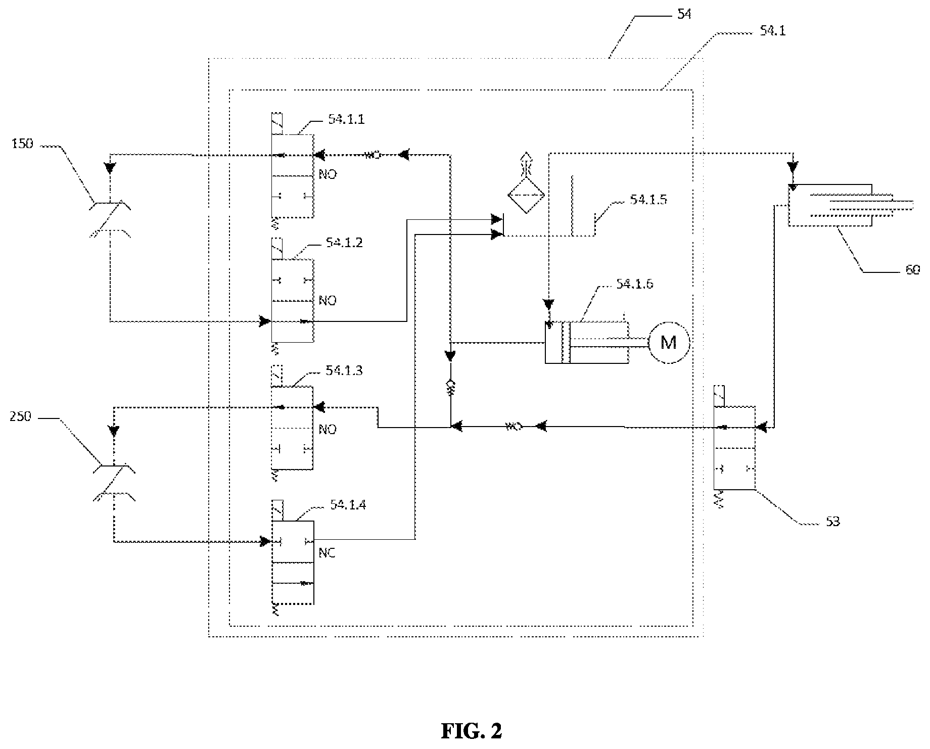 Patent US12612101 Figure 2 – Mechatronic system for stable operation of a narrow-enclosed vehicle