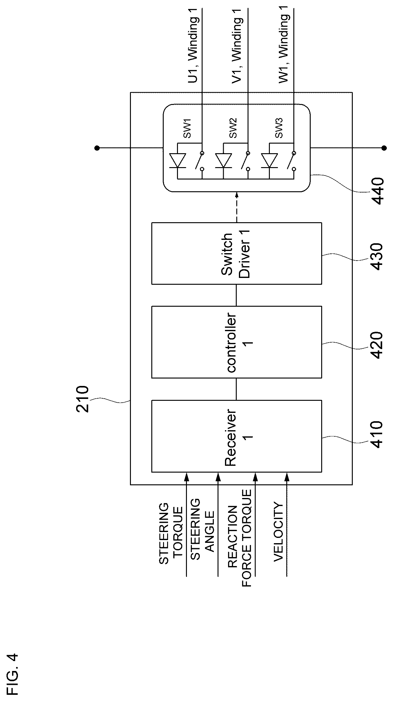 Patent US12612103 Figure 5 – Apparatus and method for controlling operation of reaction force motor