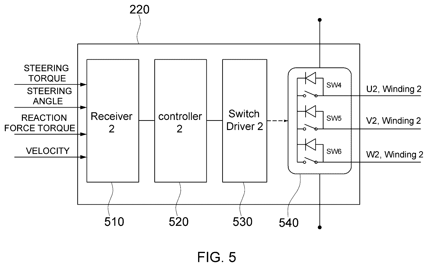 Patent US12612103 Figure 6 – Apparatus and method for controlling operation of reaction force motor