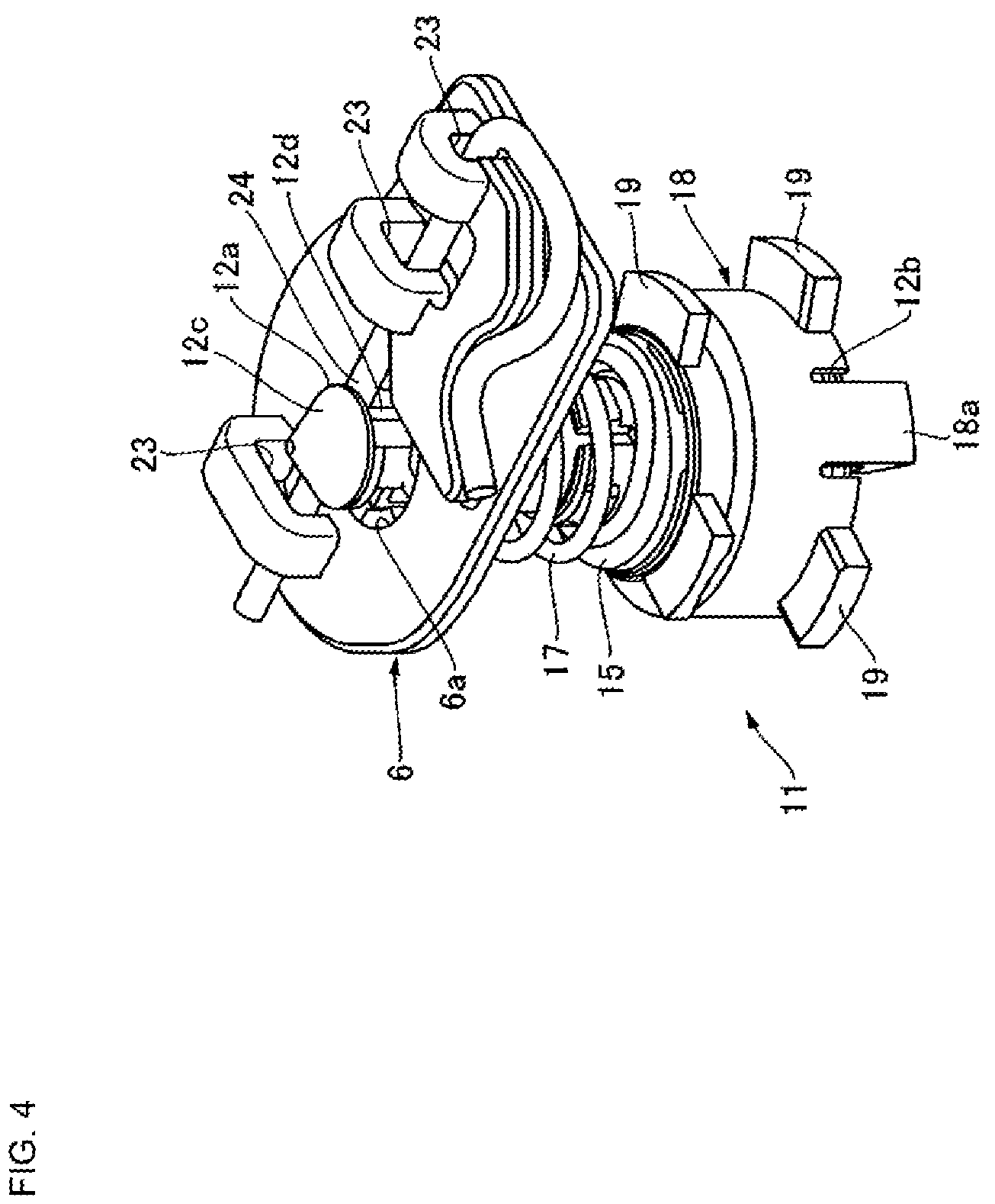 Patent US12612104 Figure 4 – Steering wheel device for vehicle