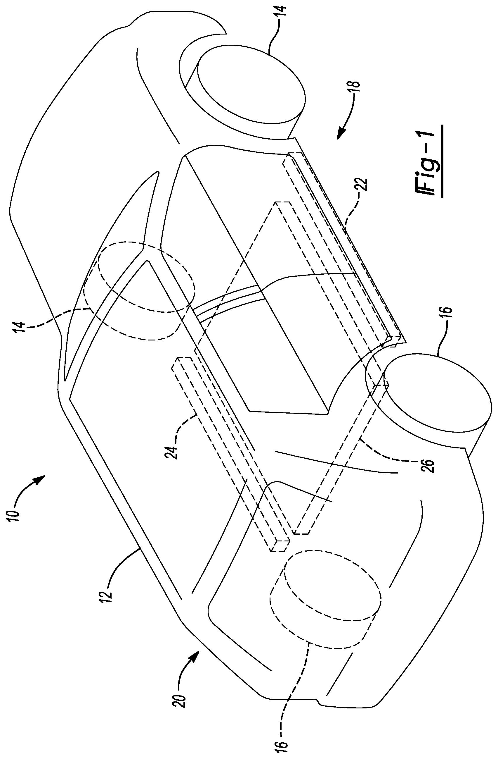 Patent US12612109 Figure 1 – Vehicle body side sill reinforcement panel