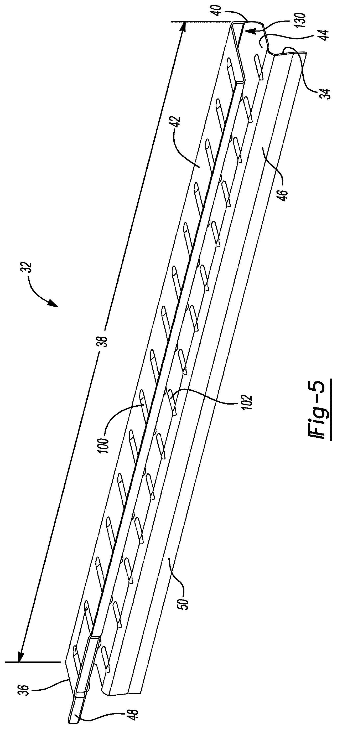 Patent US12612109 Figure 5 – Vehicle body side sill reinforcement panel