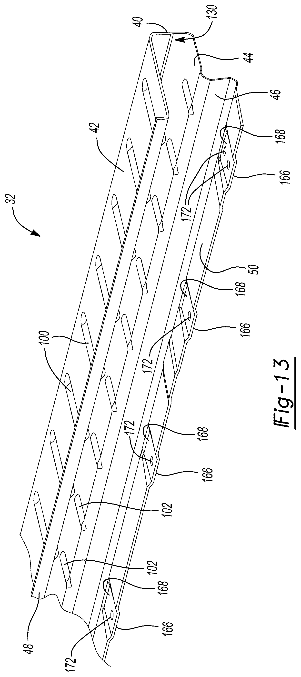 Patent US12612109 Figure 11 – Vehicle body side sill reinforcement panel