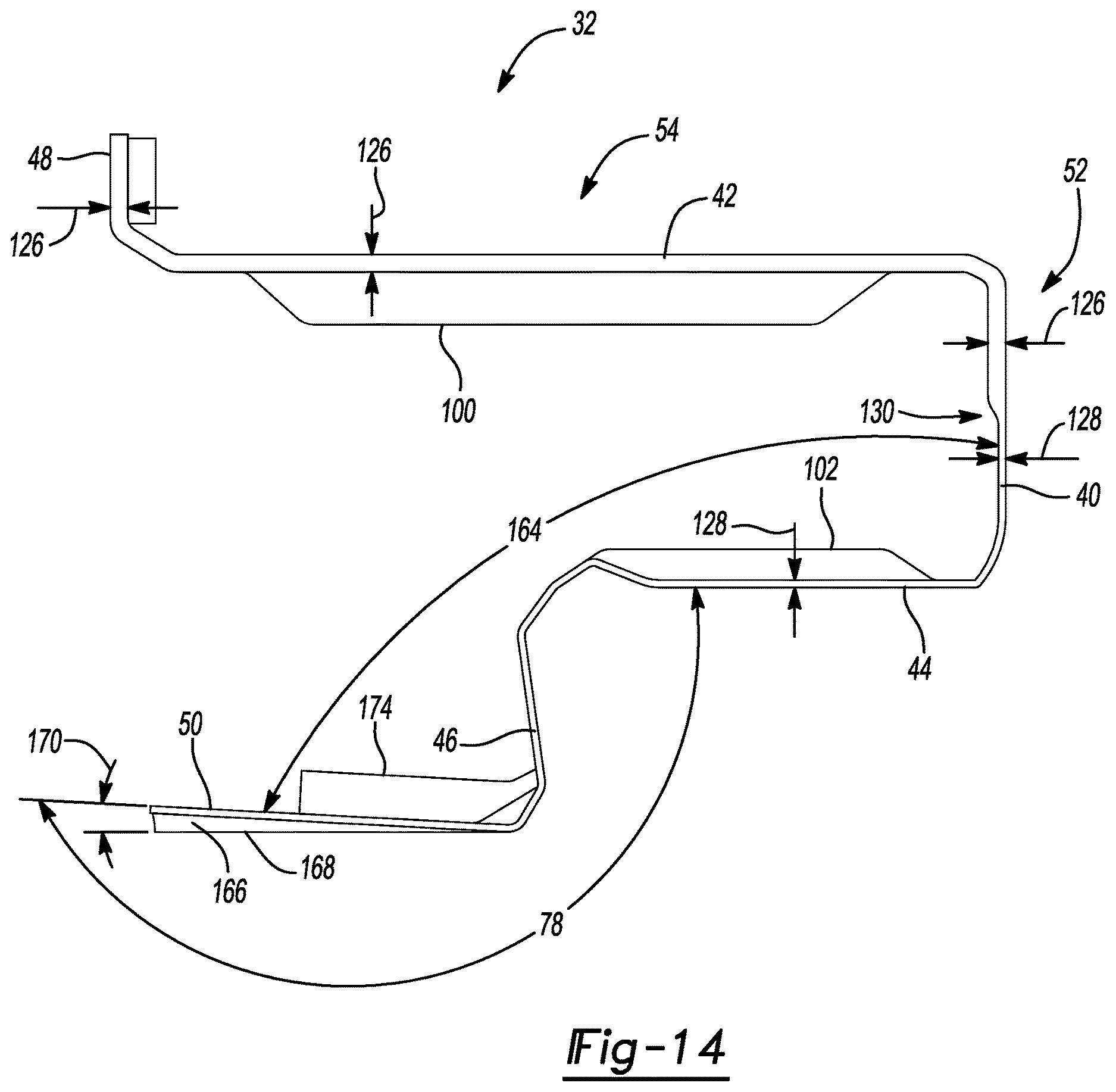 Patent US12612109 Figure 12 – Vehicle body side sill reinforcement panel