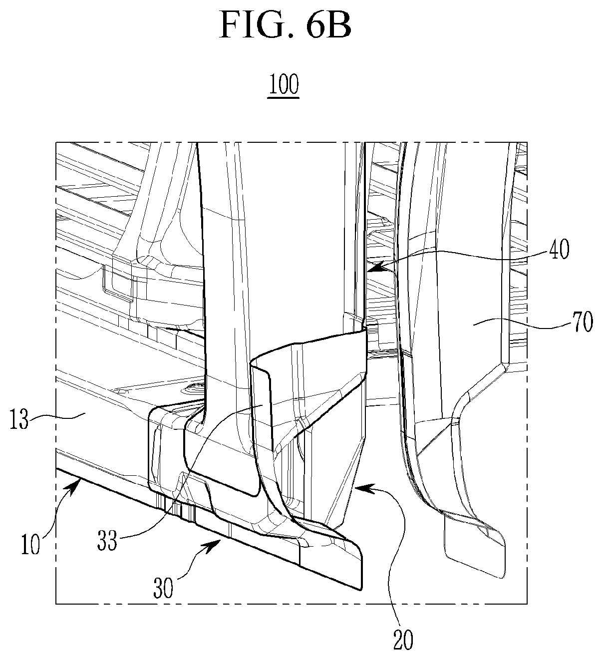 Patent US12612111 Figure 7 – Rear vehicle body structure