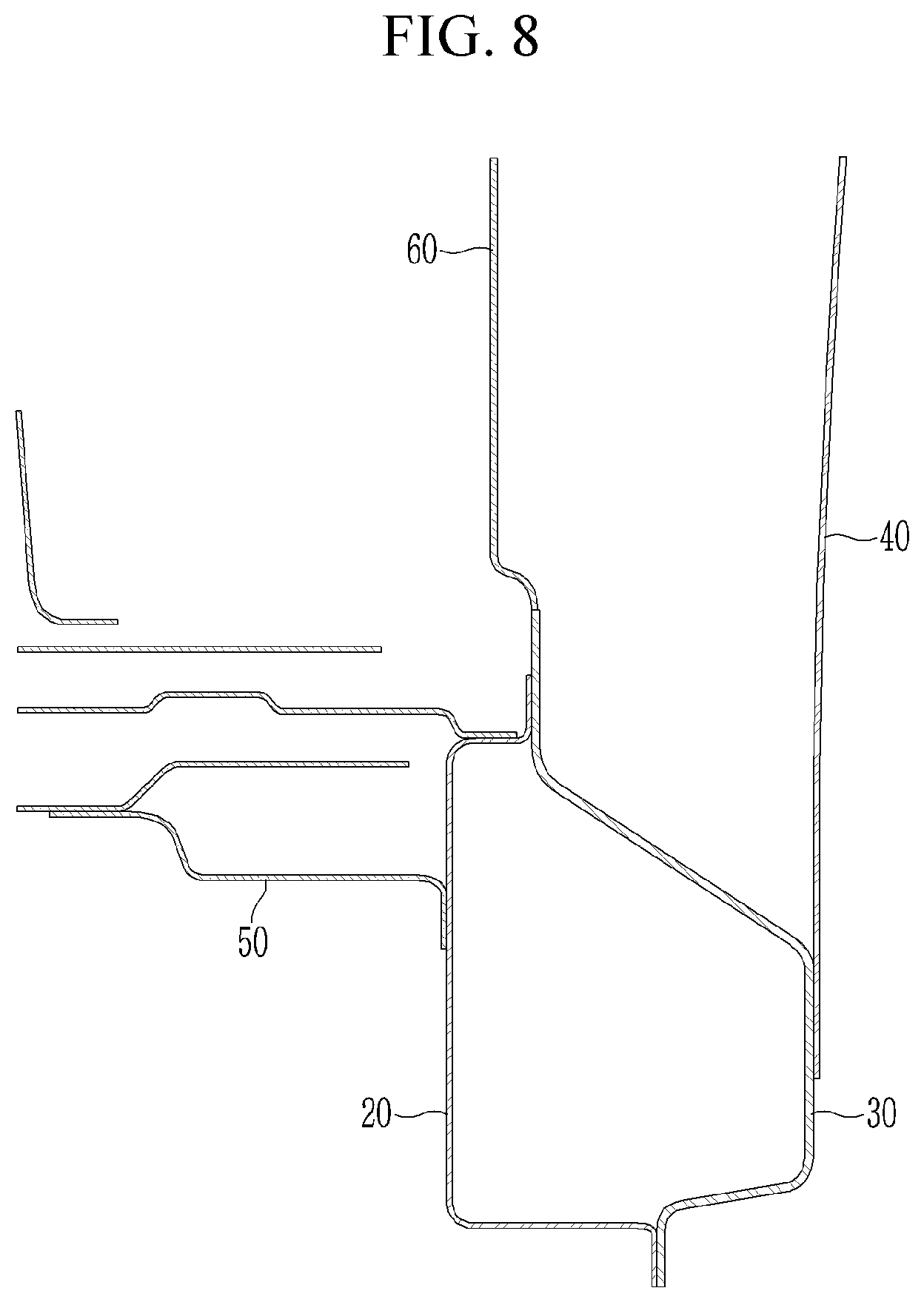 Patent US12612111 Figure 9 – Rear vehicle body structure