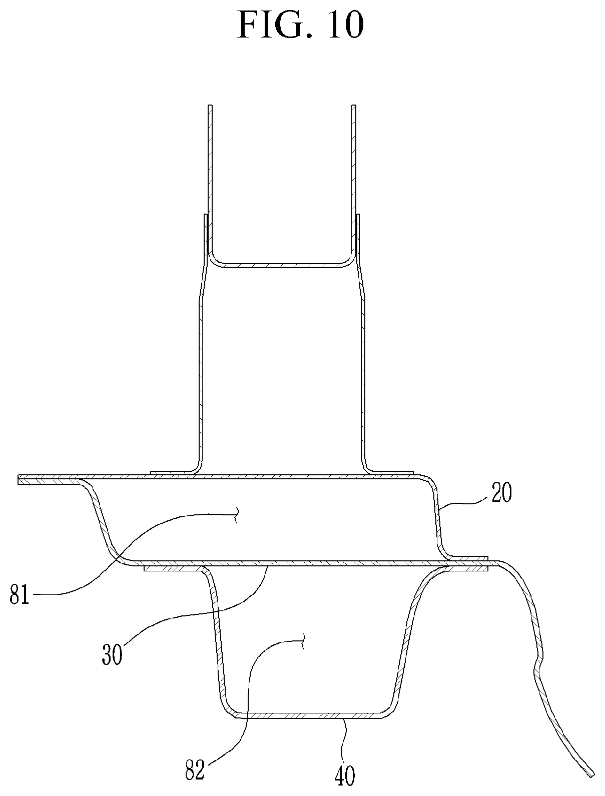 Patent US12612111 Figure 11 – Rear vehicle body structure
