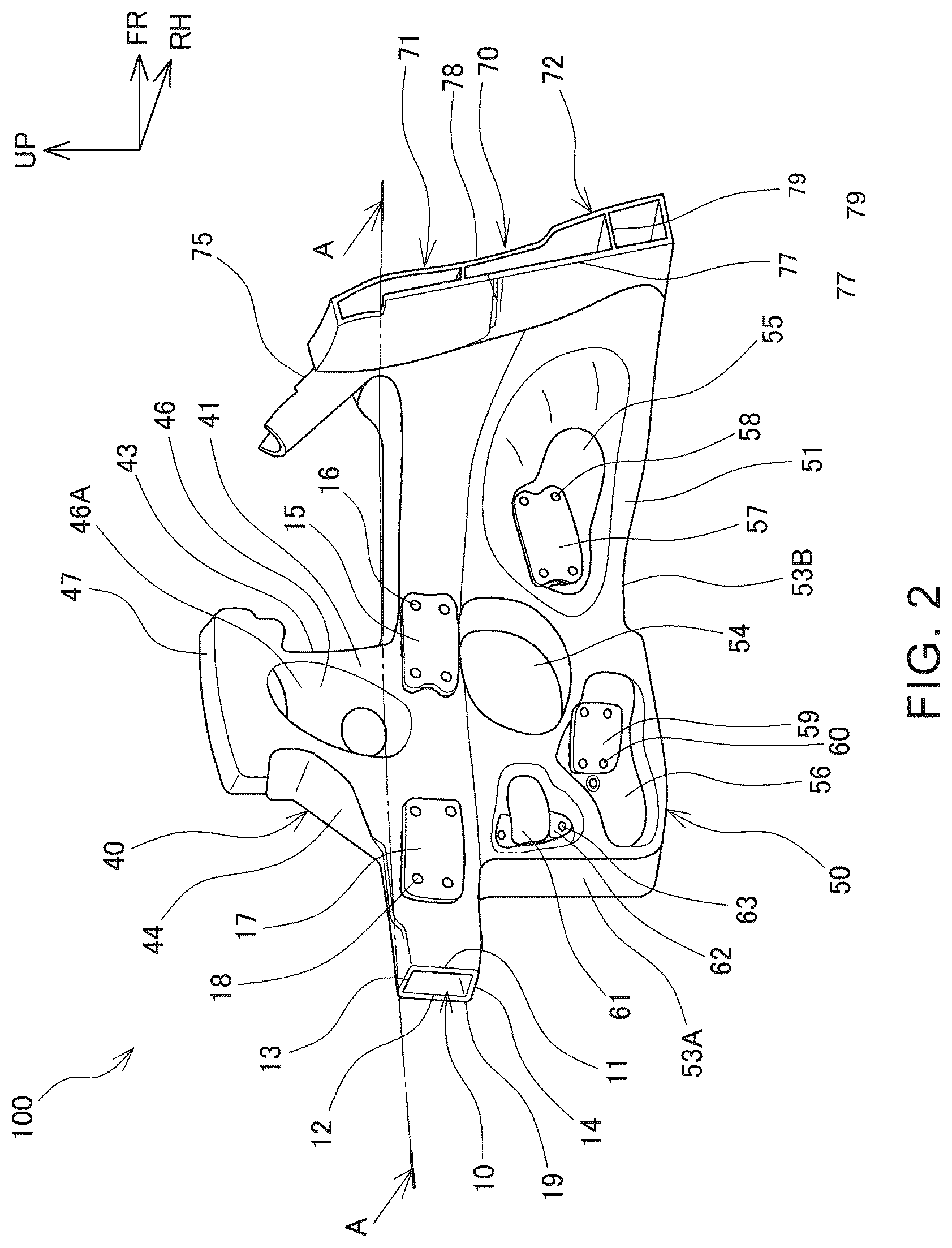 Patent US12612113 Figure 2 – Vehicle rear component