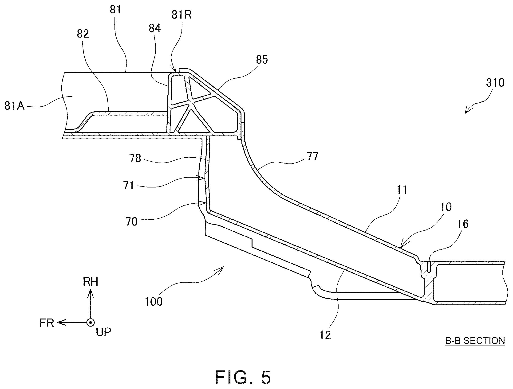 Patent US12612113 Figure 5 – Vehicle rear component