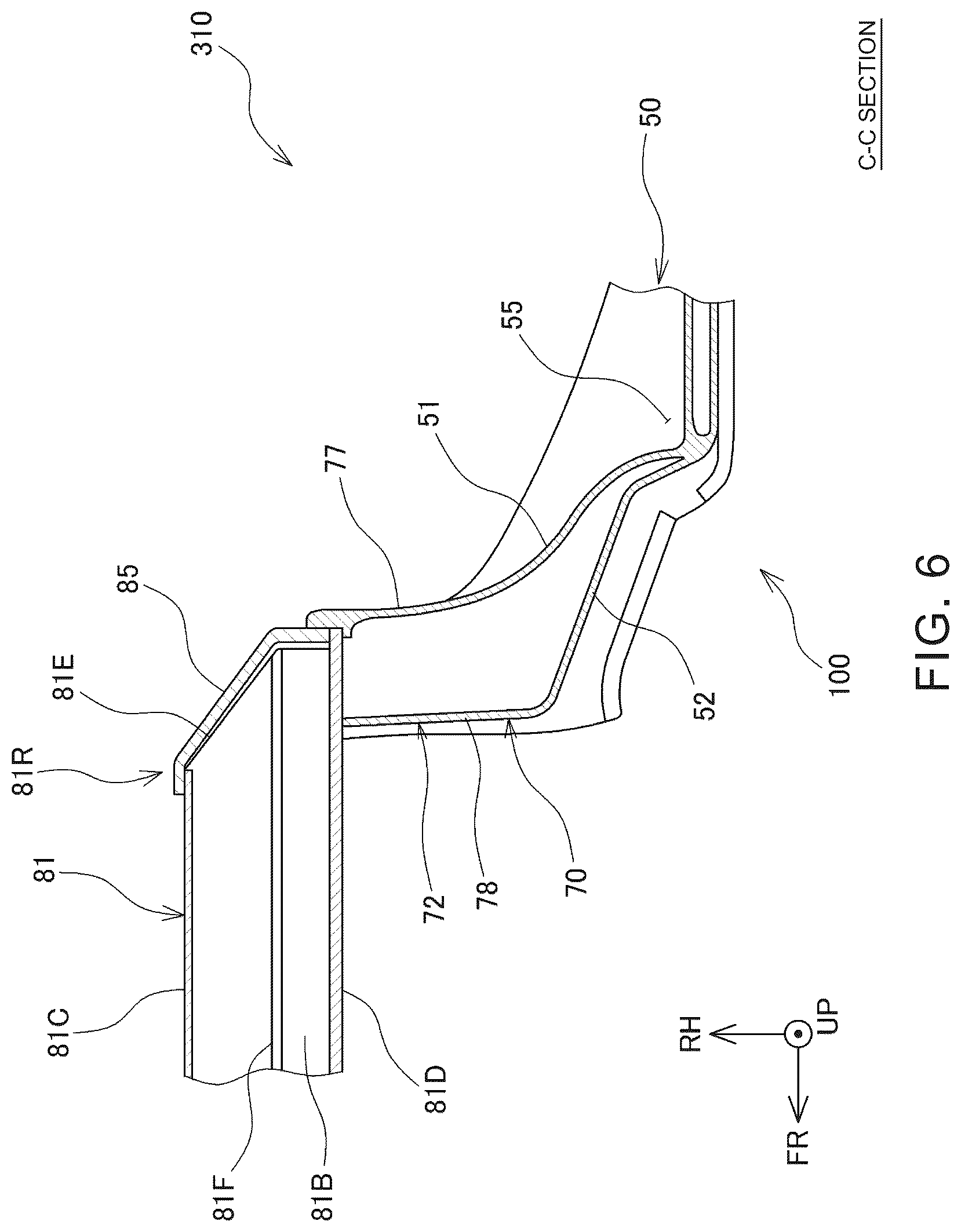 Patent US12612113 Figure 6 – Vehicle rear component
