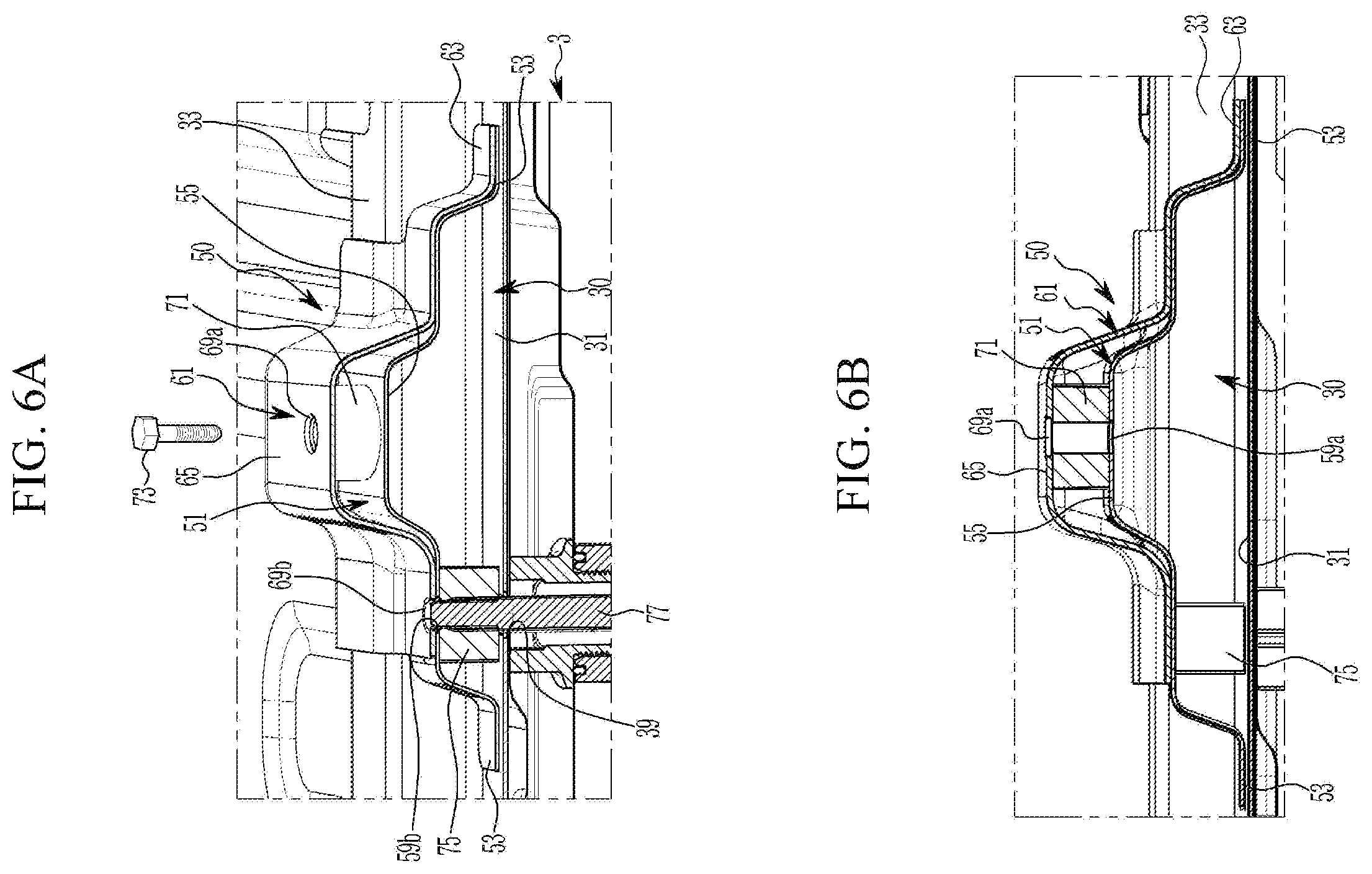 Patent US12612114 Figure 6 – Floor structure for electric vehicle