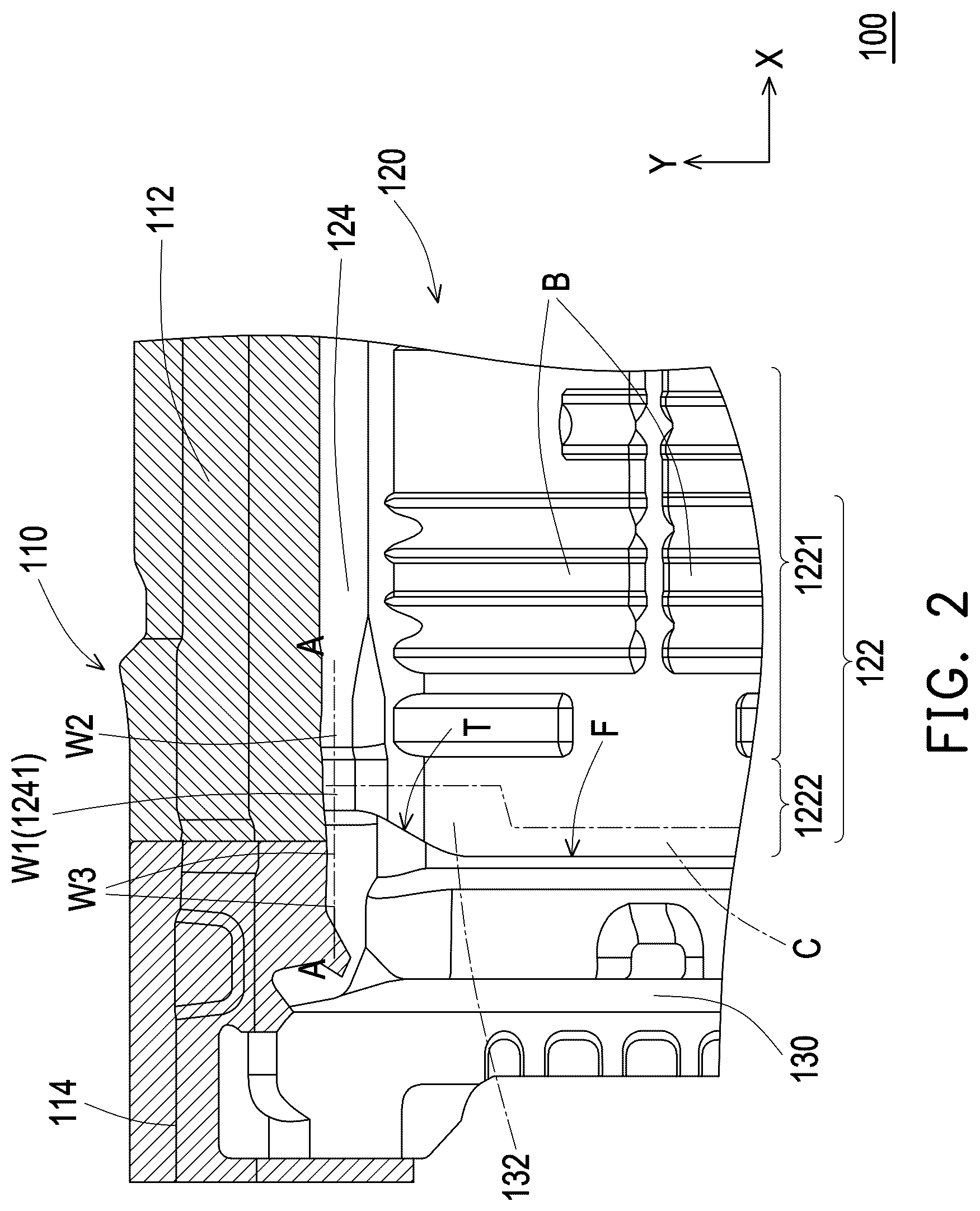 Patent US12612115 Figure 2 – Floor structure for vehicle