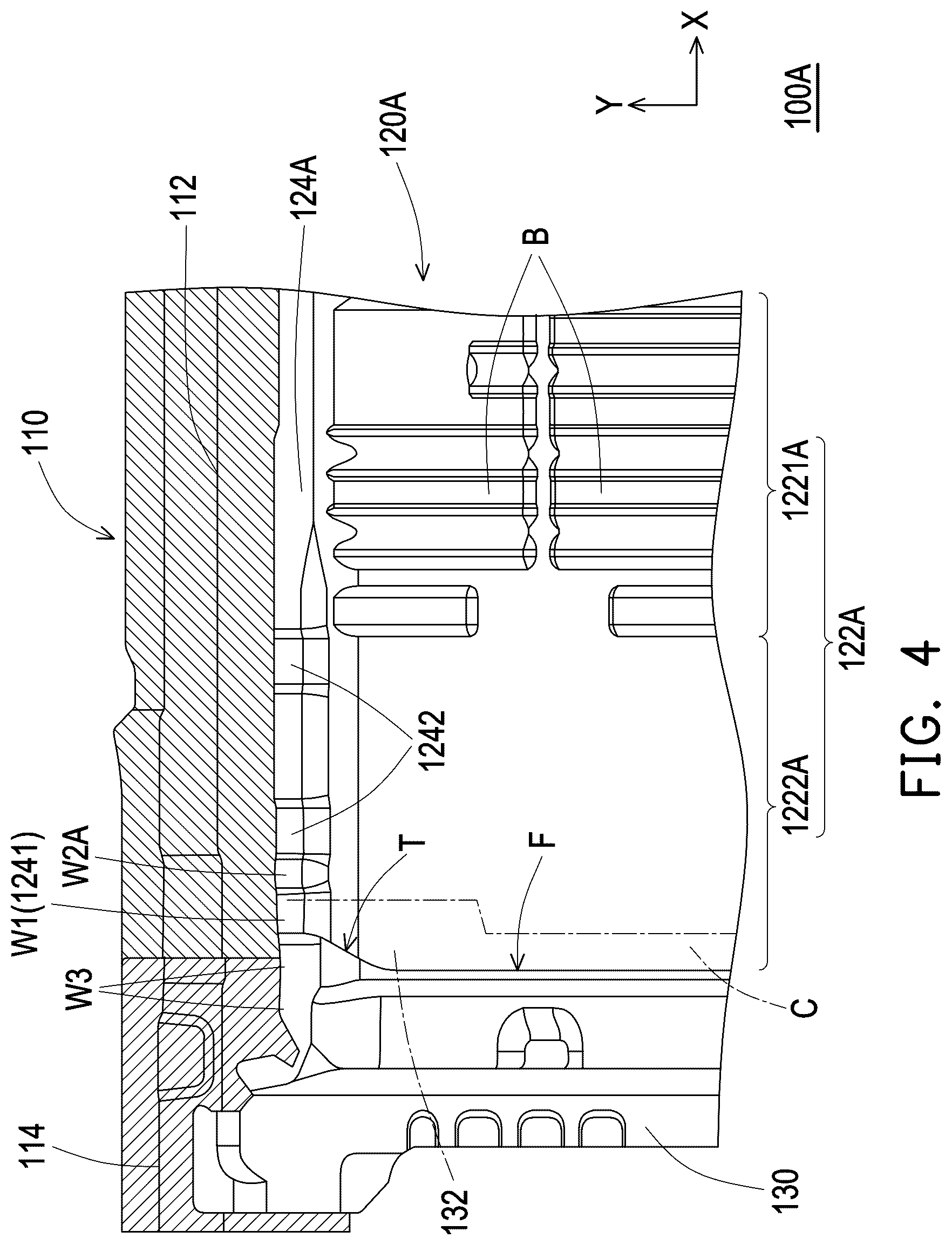 Patent US12612115 Figure 4 – Floor structure for vehicle