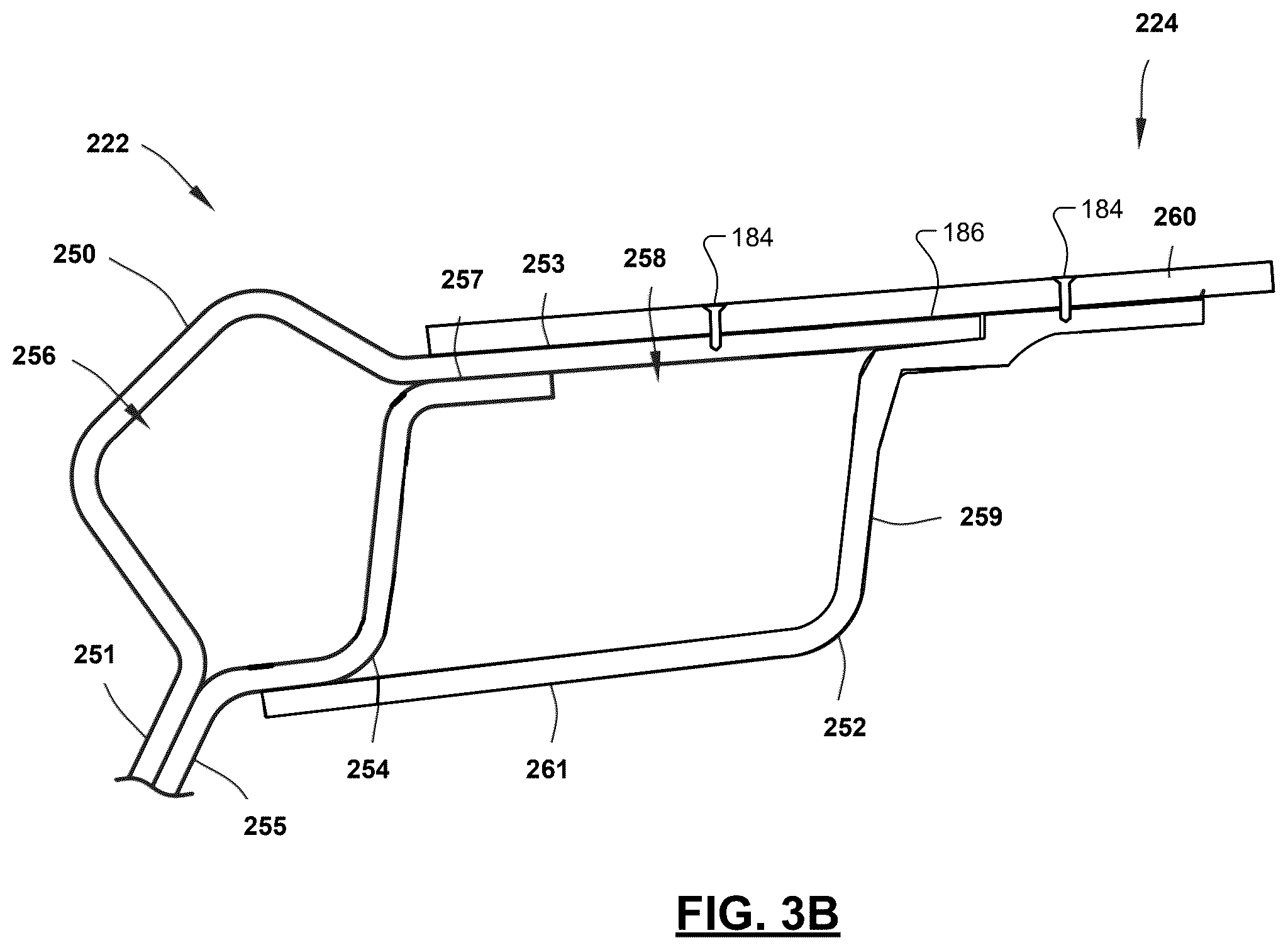 Patent US12612118 Figure 5 – Structural, fiber reinforced composite panel rigidly attached to an interface surface