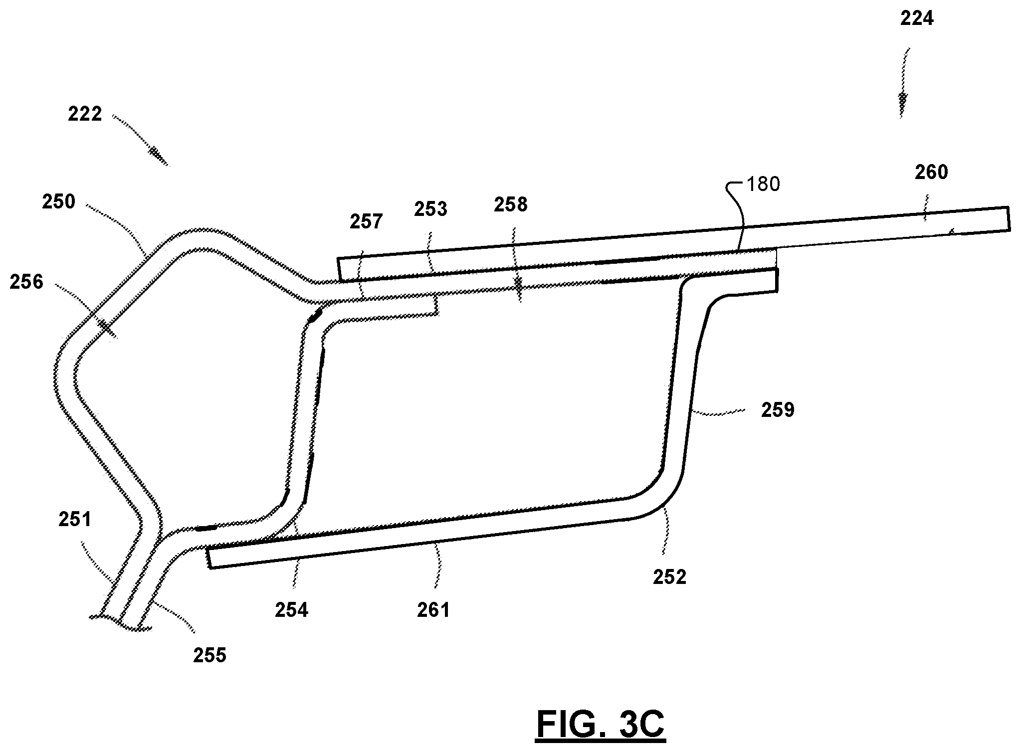 Patent US12612118 Figure 6 – Structural, fiber reinforced composite panel rigidly attached to an interface surface