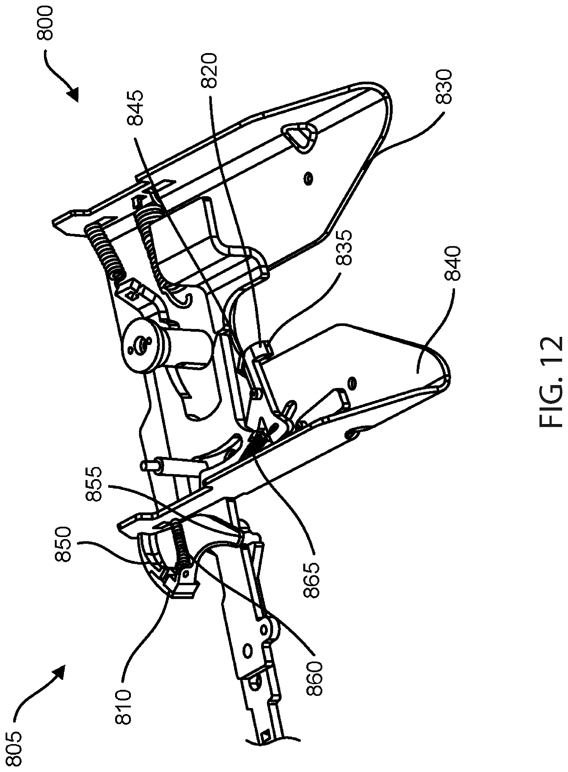 Patent US12612123 Figure 12 – Fifth wheel hitch engagement system