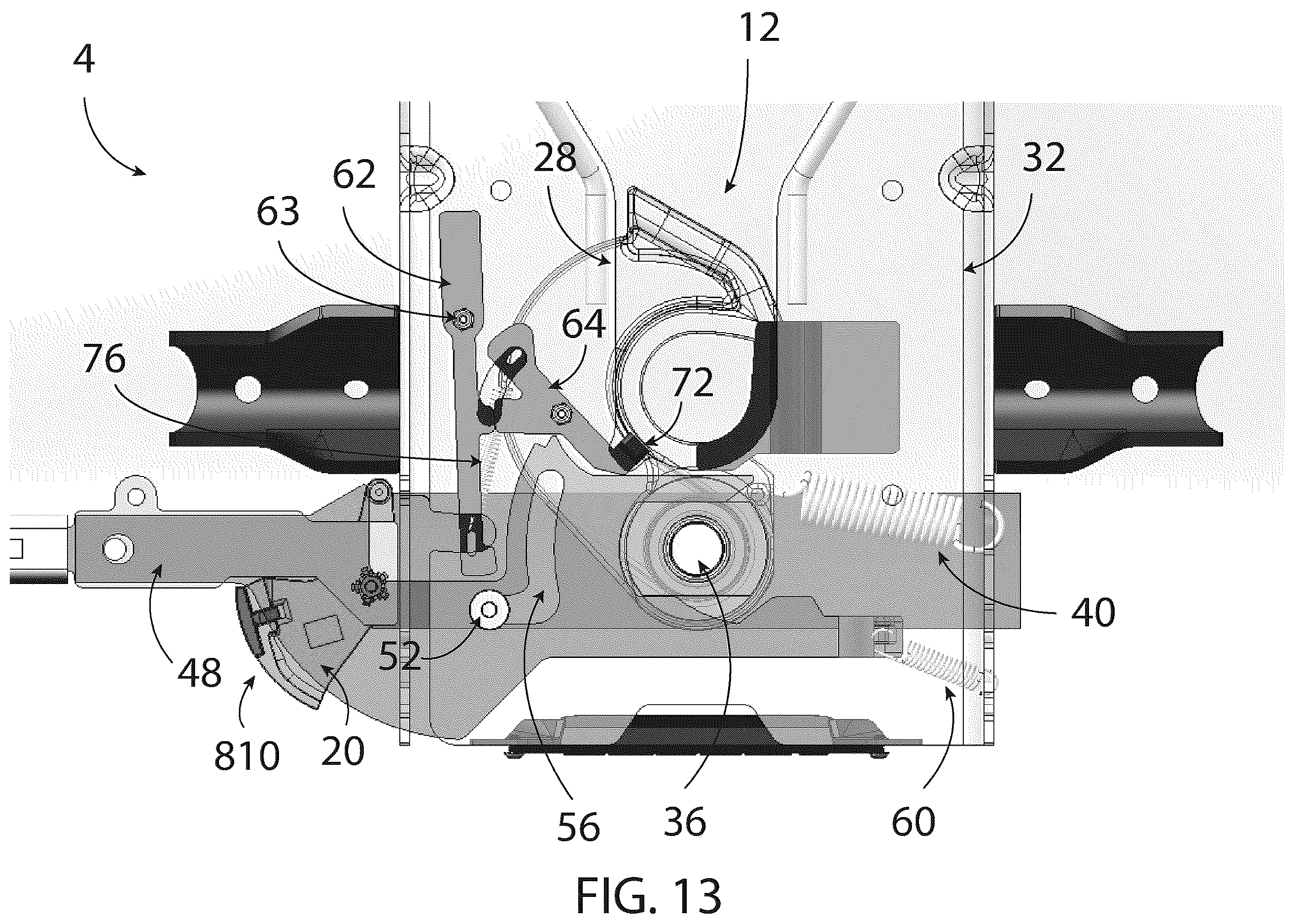 Patent US12612123 Figure 13 – Fifth wheel hitch engagement system