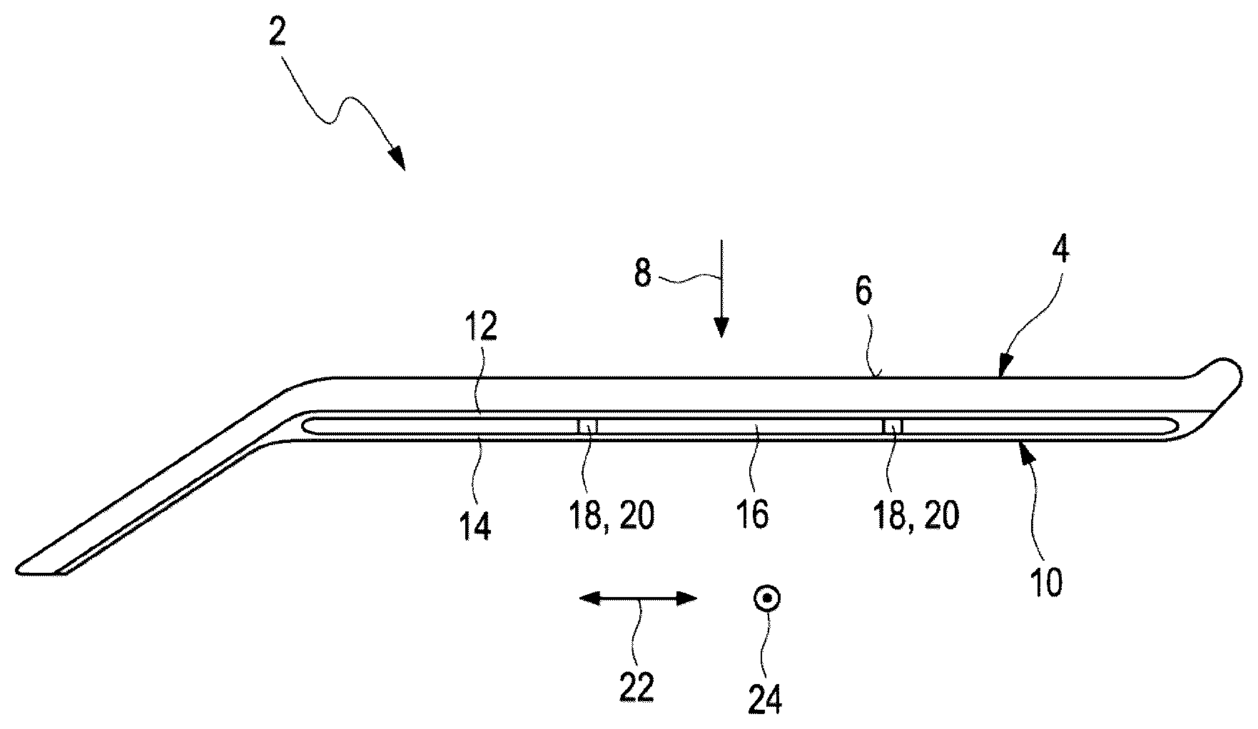 Patent US12612126 Figure 1 – Seat device for a tilting vehicle