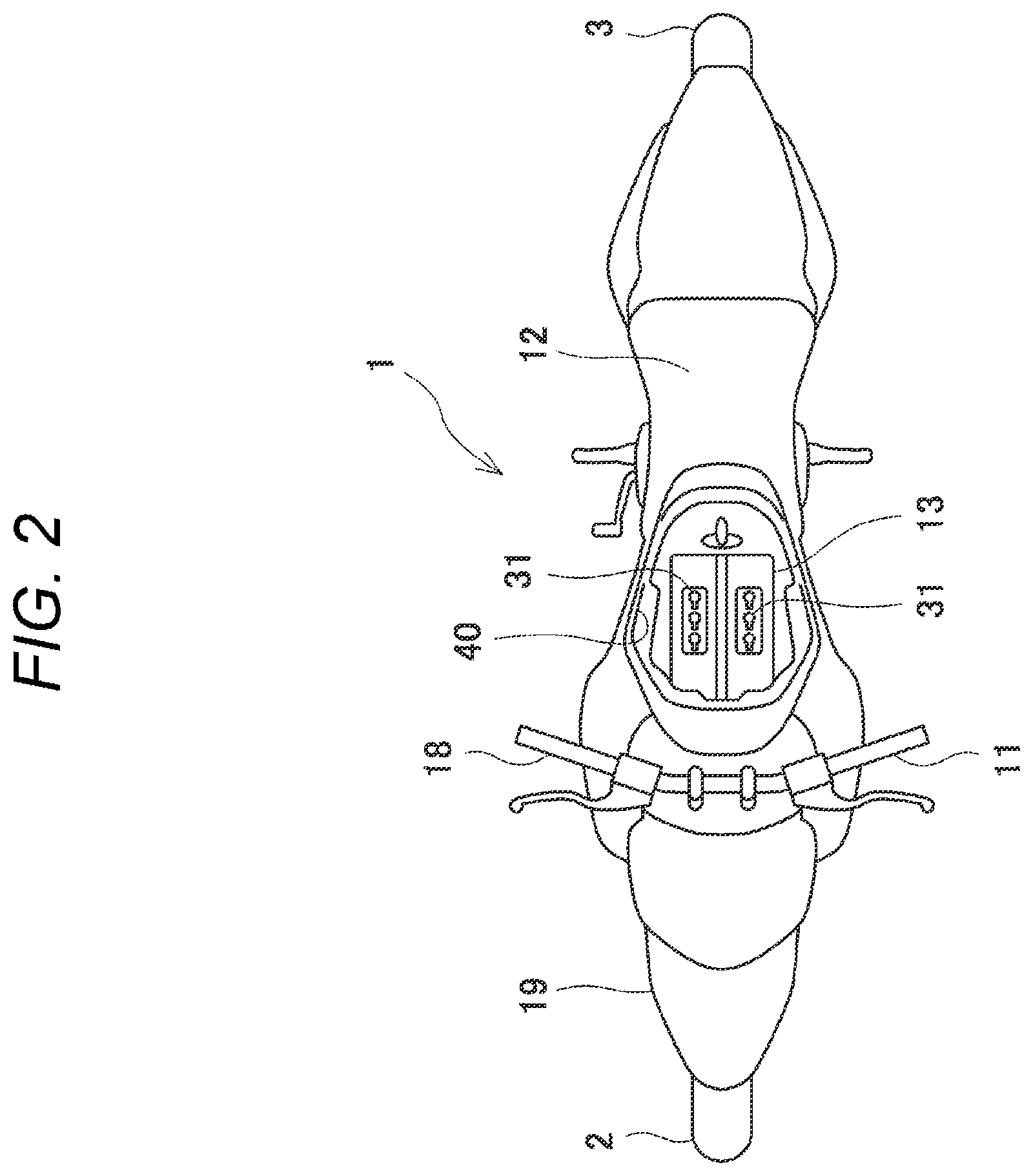 Patent US12612128 Figure 2 – Straddle-type vehicle