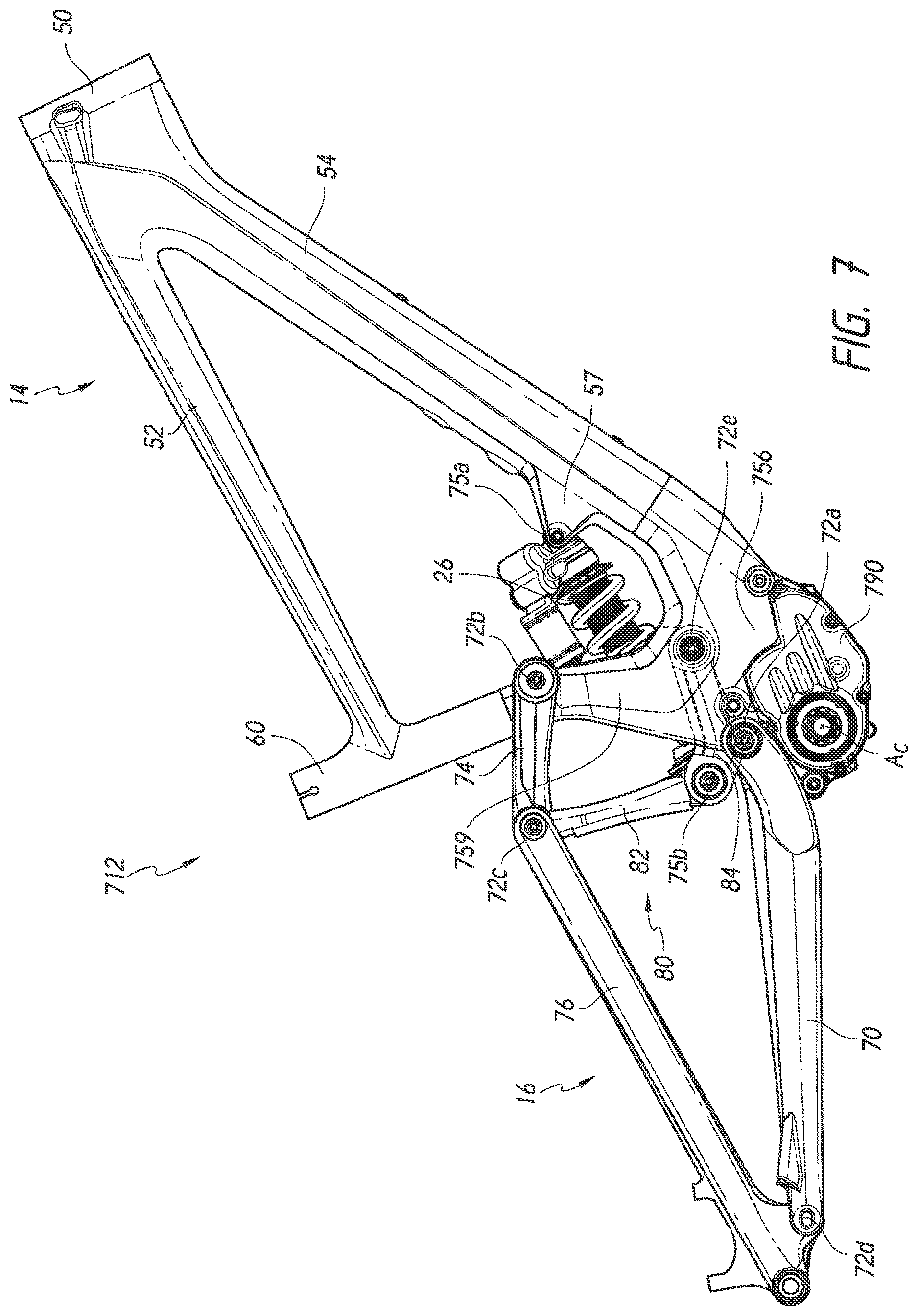 Patent US12612129 Figure 10 – Bicycle rear suspension