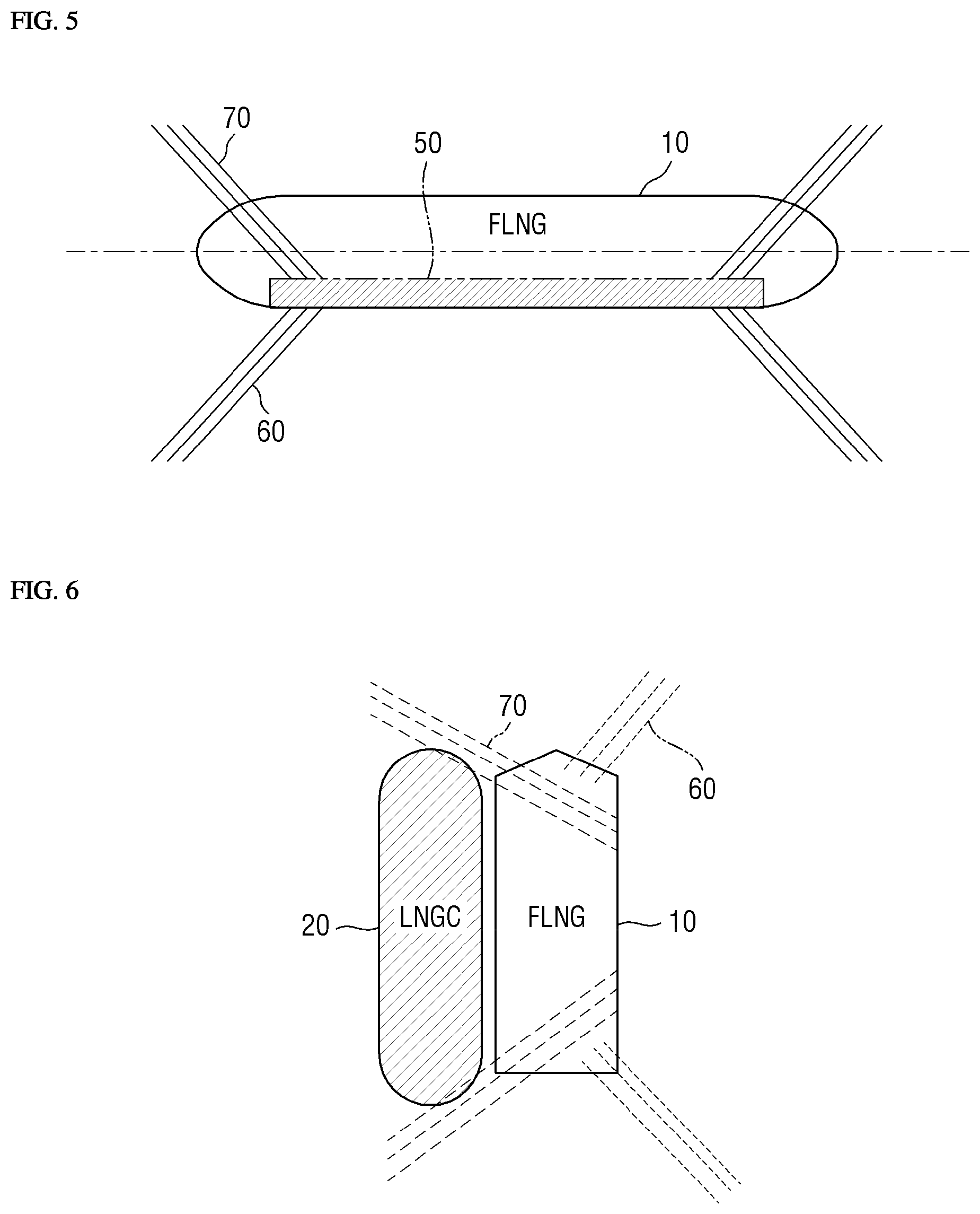 Patent US12612135 Figure 4 – Floating offshore structure having one-side spread mooring system applied thereto