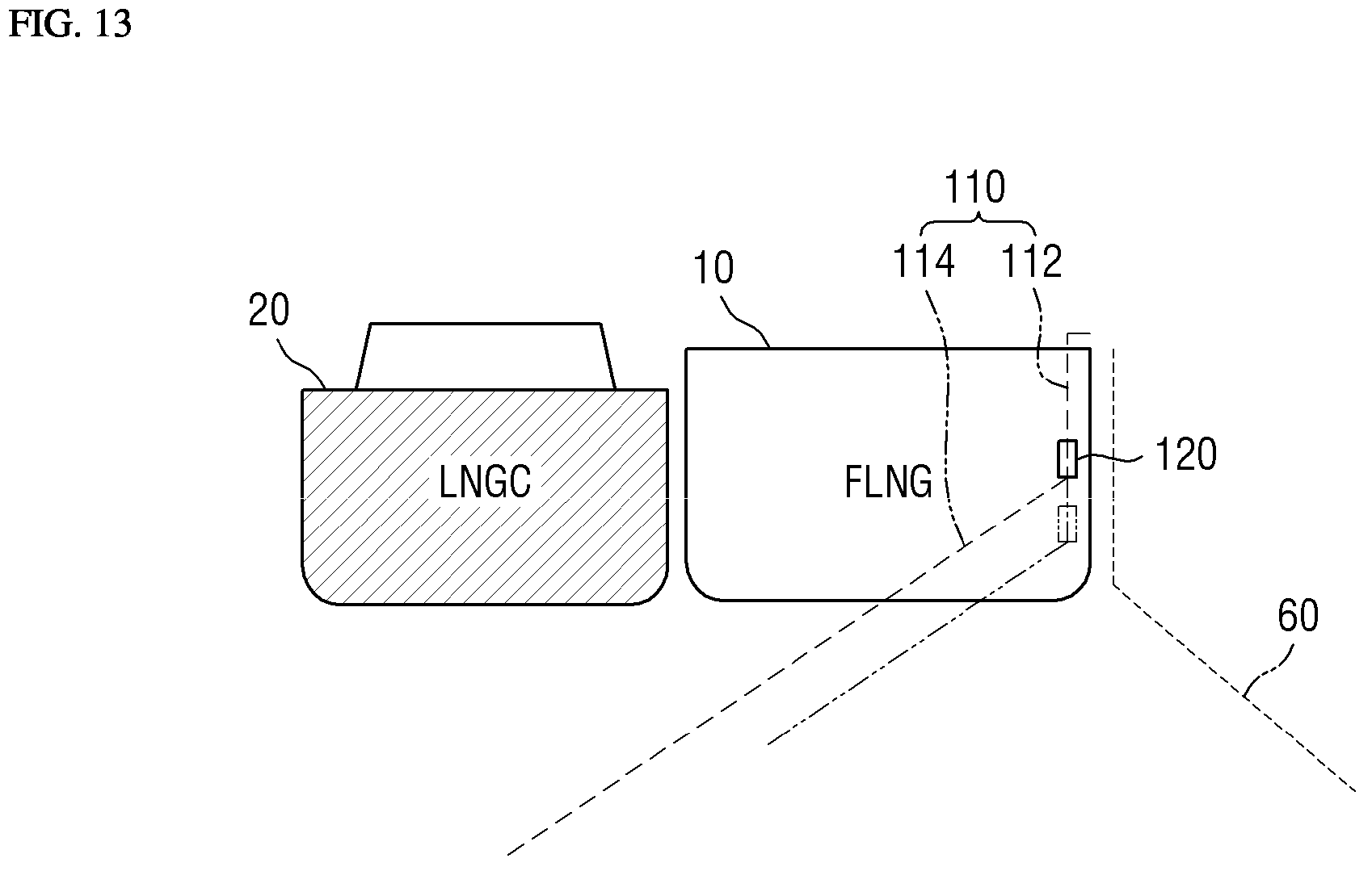Patent US12612135 Figure 9 – Floating offshore structure having one-side spread mooring system applied thereto