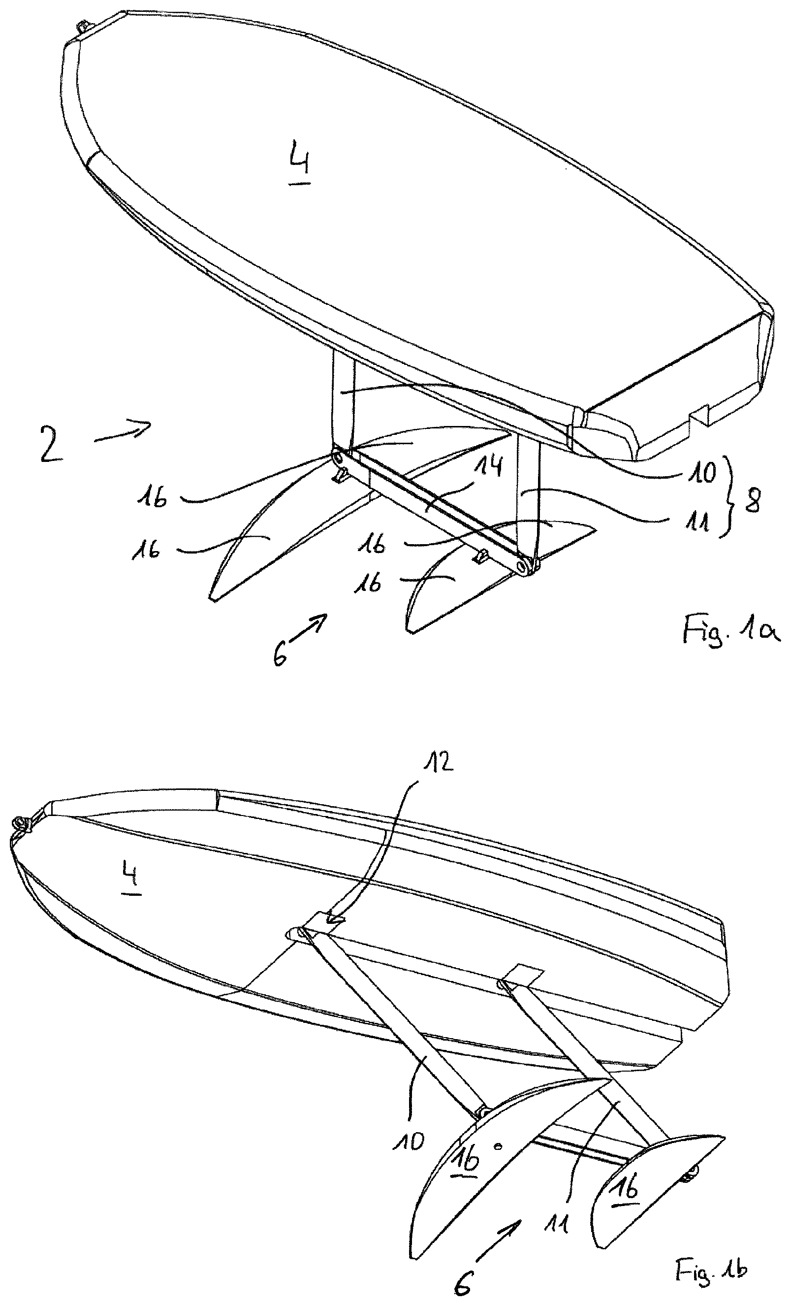 Patent US12612136 Figure 1 – Water sports device