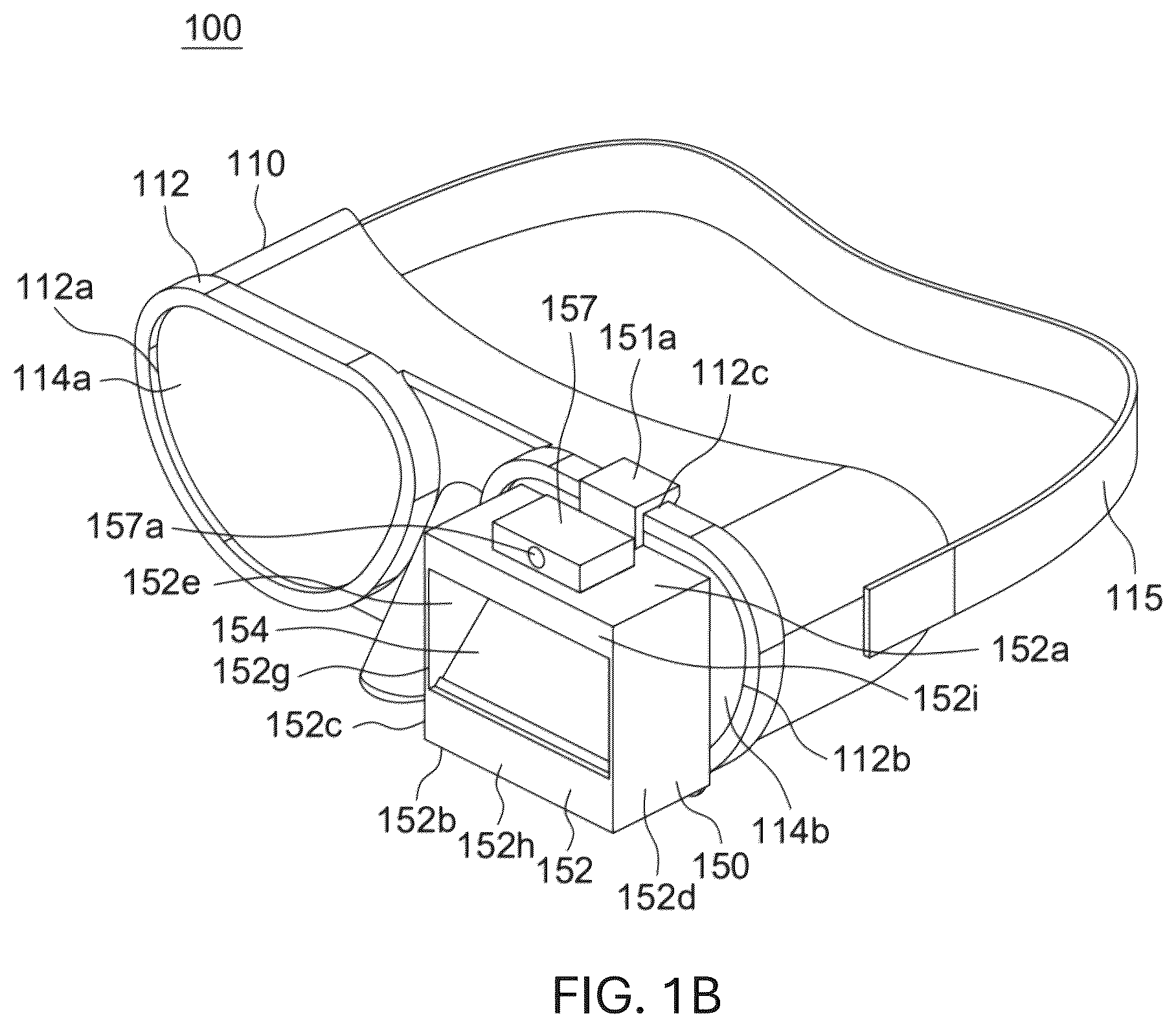 Patent US12612140 Figure 2 – Head-mounted device and imaging projection module therefor