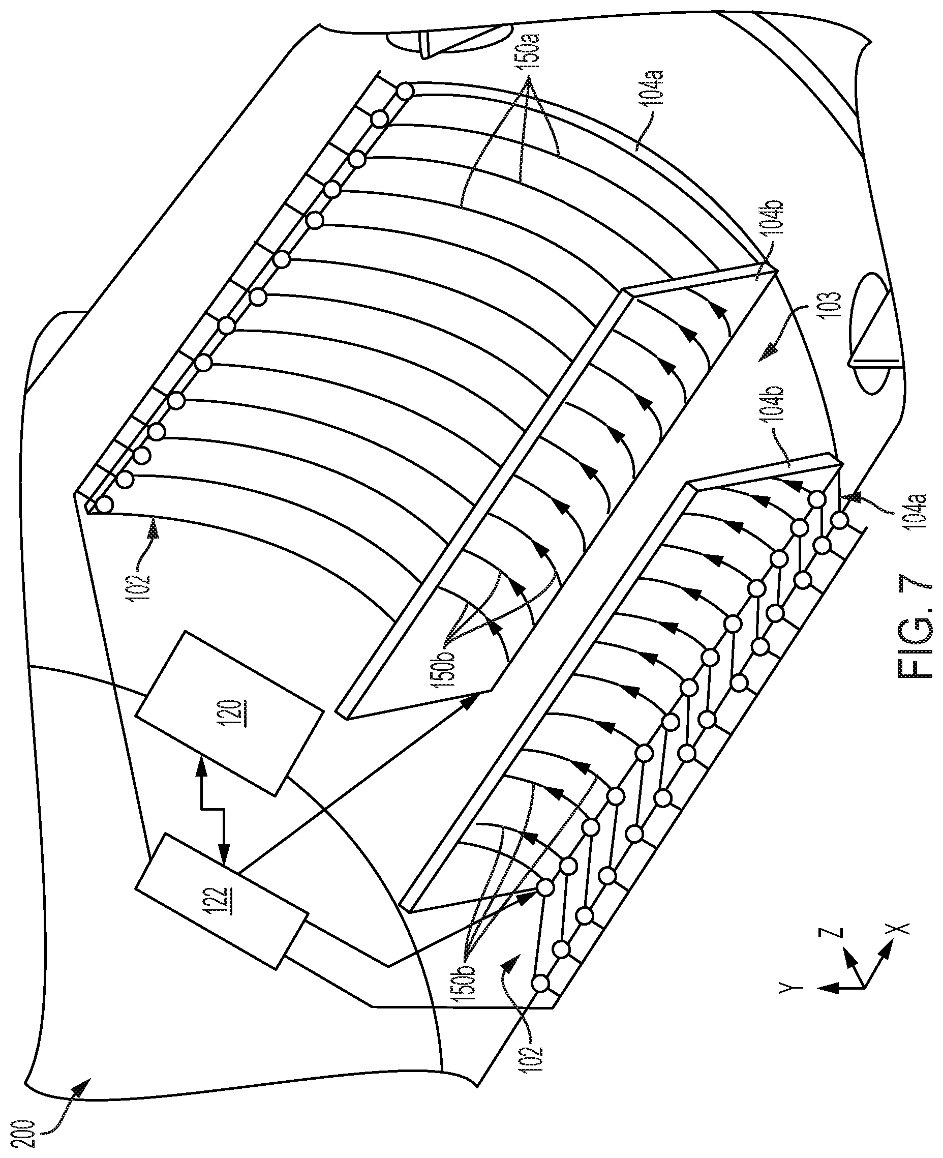 Patent US12612141 Figure 7 – Material-actuated launch and recovery doors