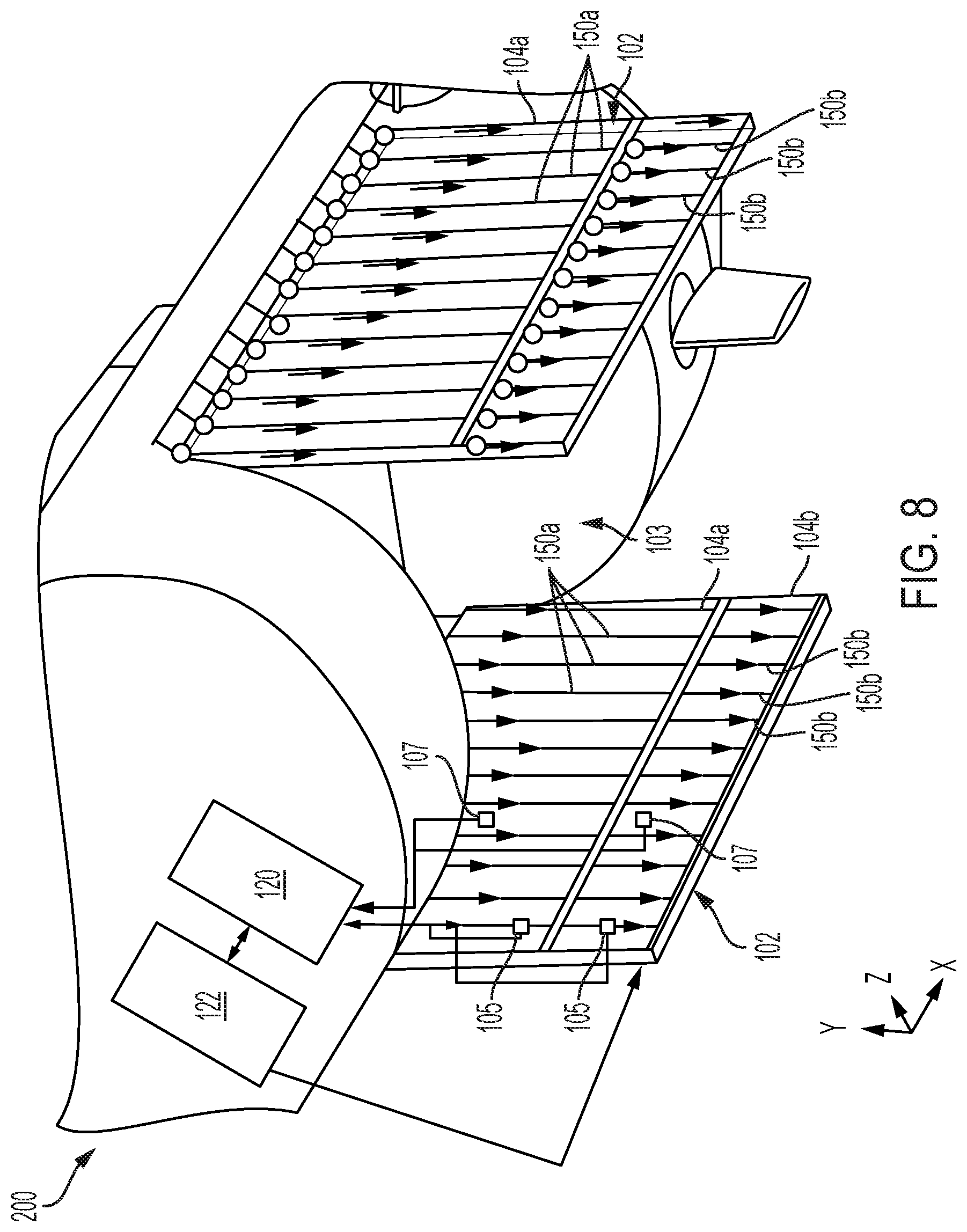 Patent US12612141 Figure 8 – Material-actuated launch and recovery doors