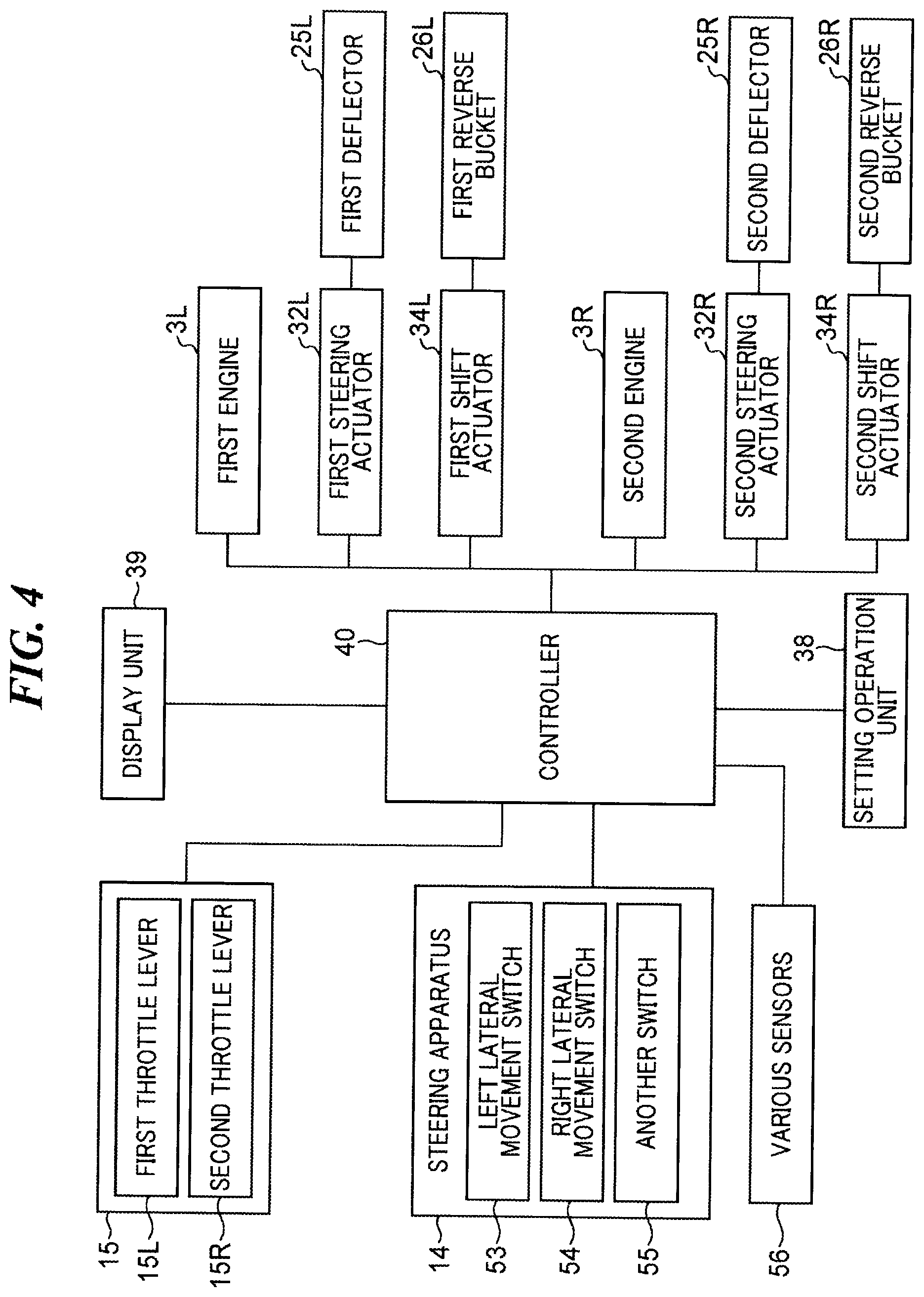 Patent US12612145 Figure 4 – Marine vessel maneuvering support apparatus, and marine vessel