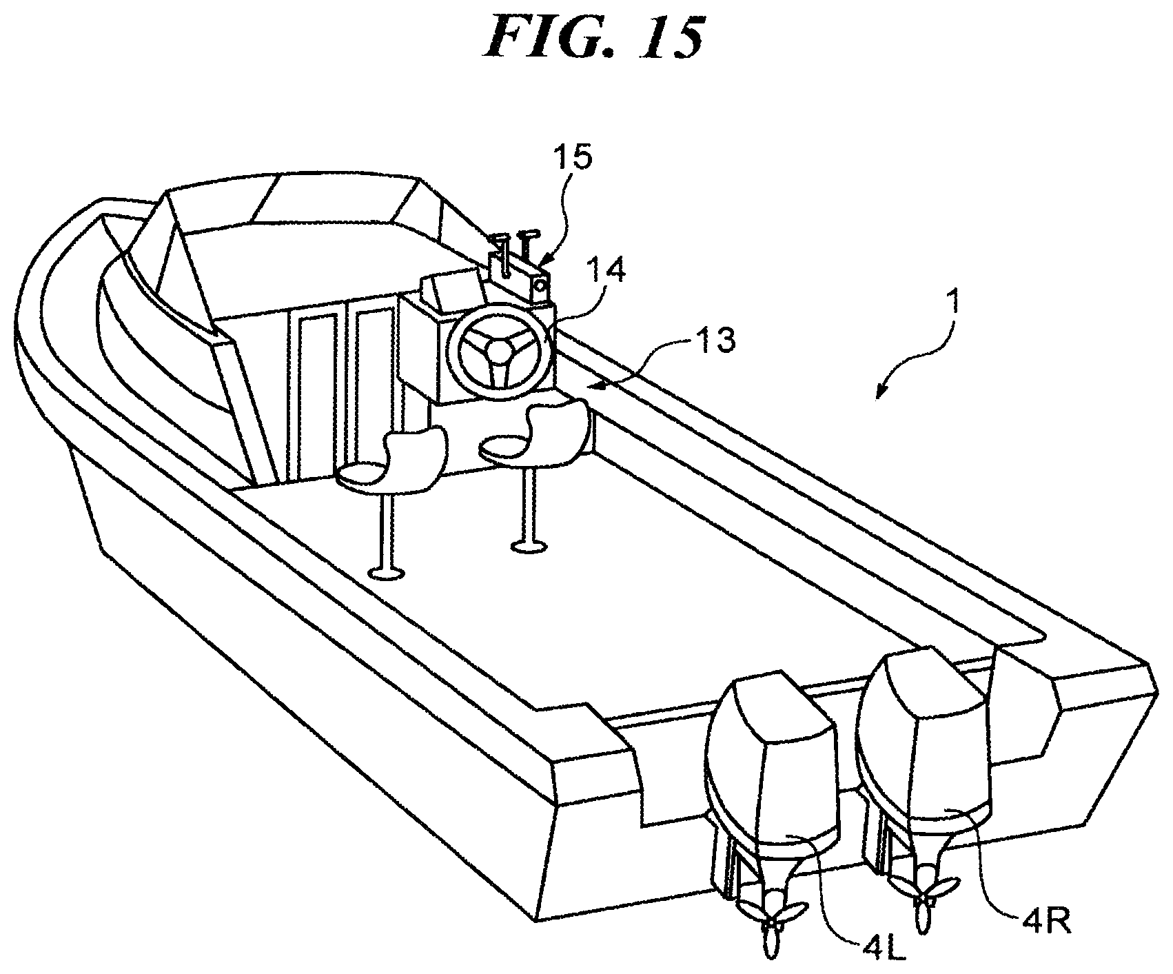 Patent US12612145 Figure 15 – Marine vessel maneuvering support apparatus, and marine vessel