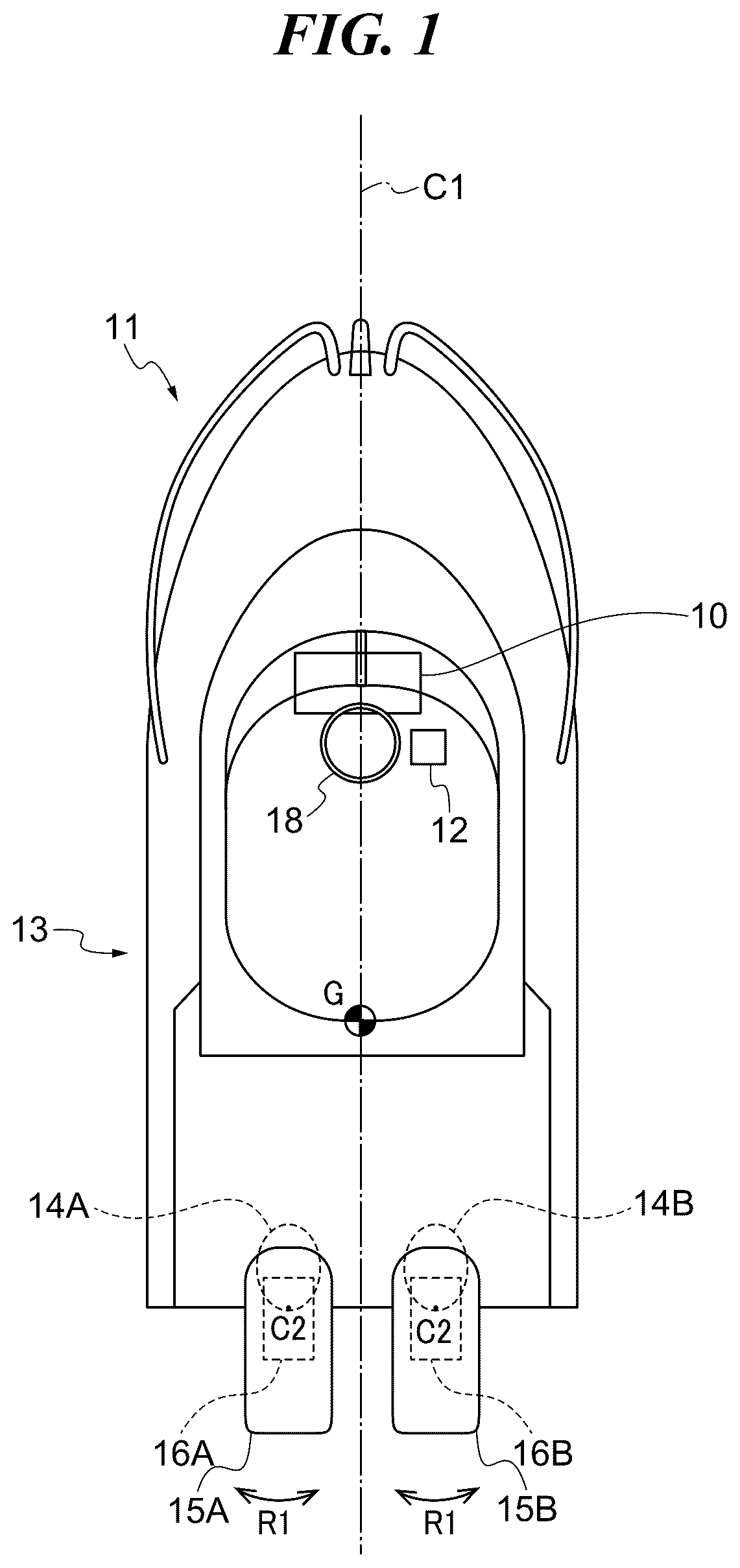 Patent US12612146 — Steering control device and control method capable of controlling turning angle of propulsion device in control of steering mode, and marine vessel — Figure 1