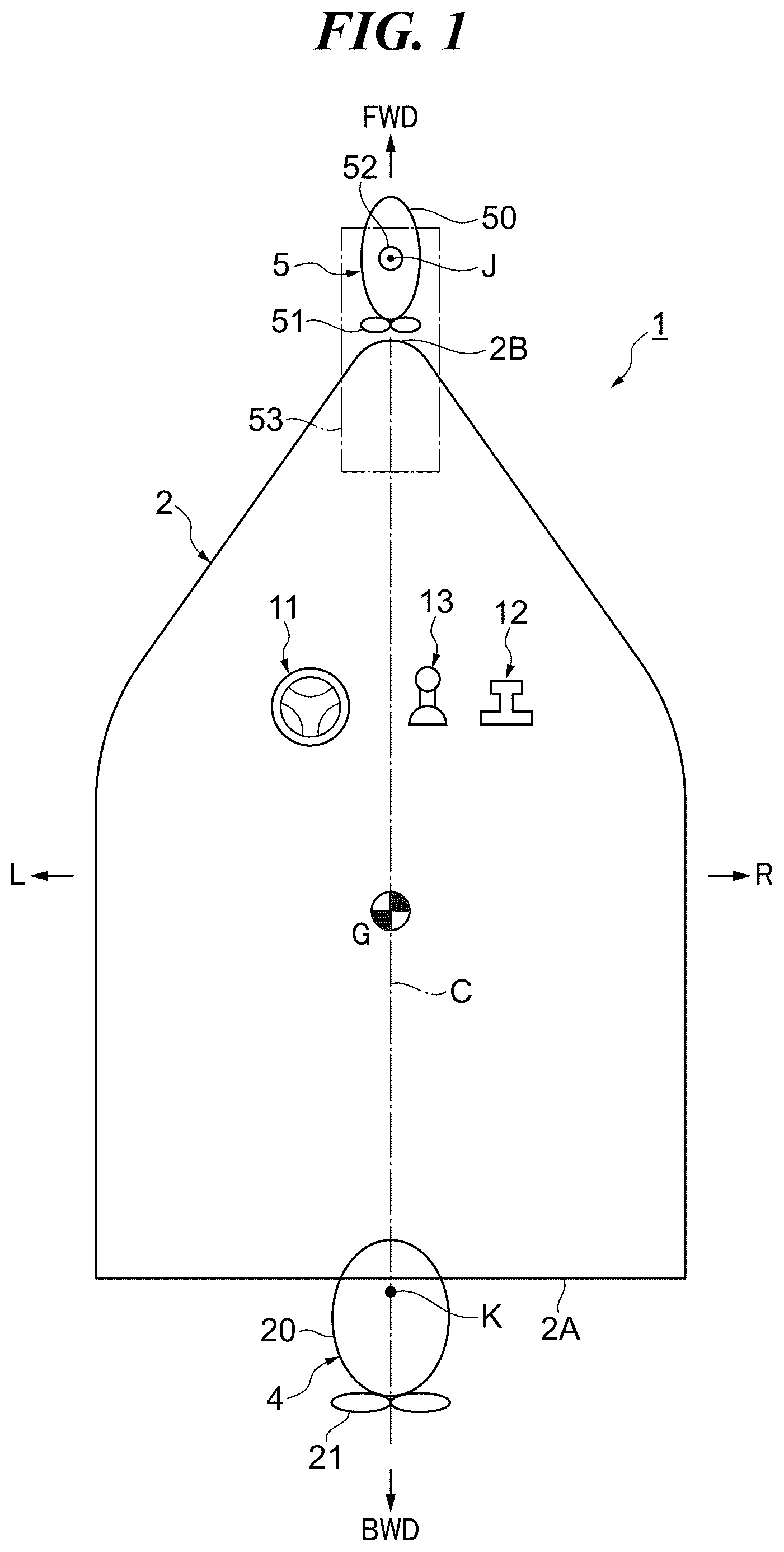 Patent US12612148 Figure 1 – Marine propulsion system, control method therefor, and marine vessel