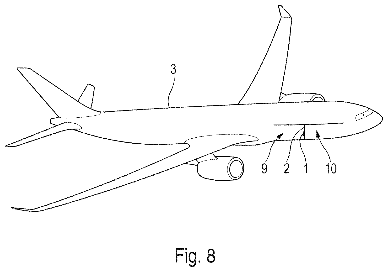 Patent US12612149 Figure 4 – Decompression panel for an aircraft and an internal wall of an aircraft having such a decompression panel