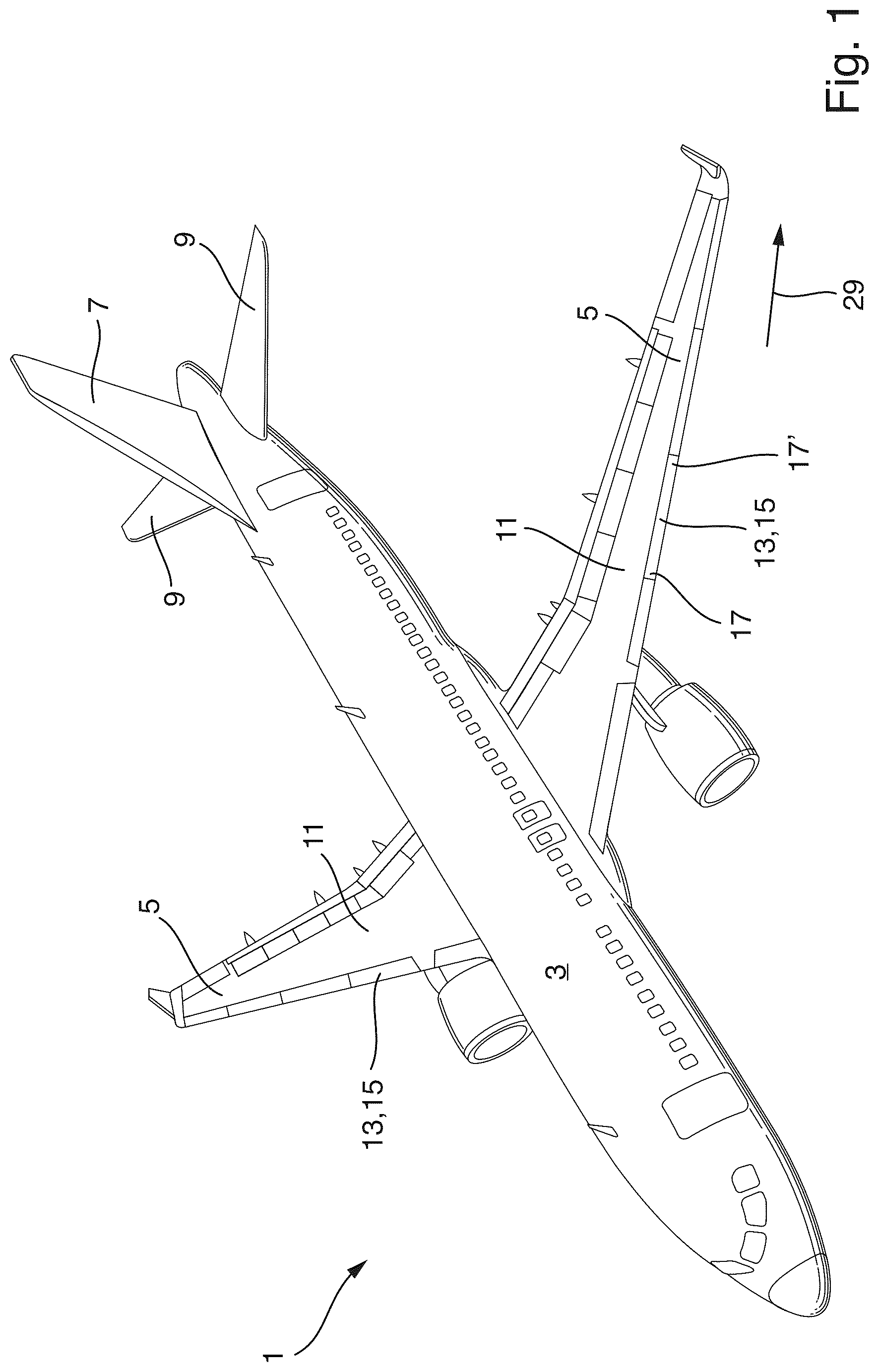 Patent US12612152 Figure 1 – Wing for an aircraft