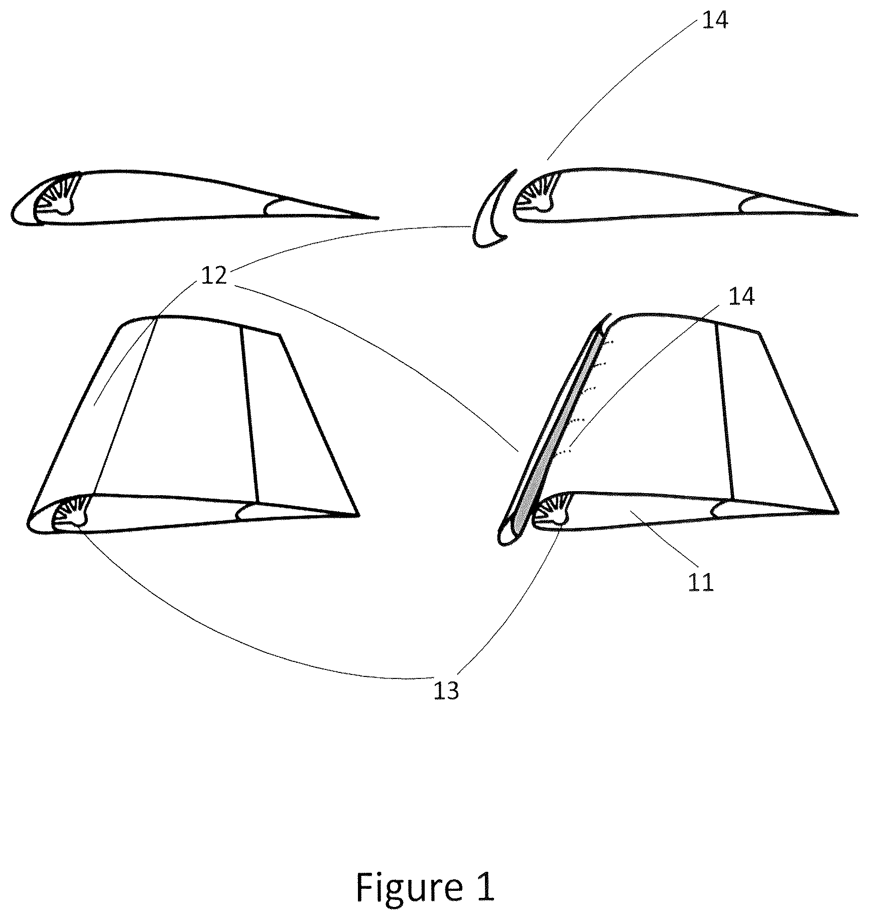Patent US12612155 Figure 1 – Apparatus of vortex generator and spoiler
