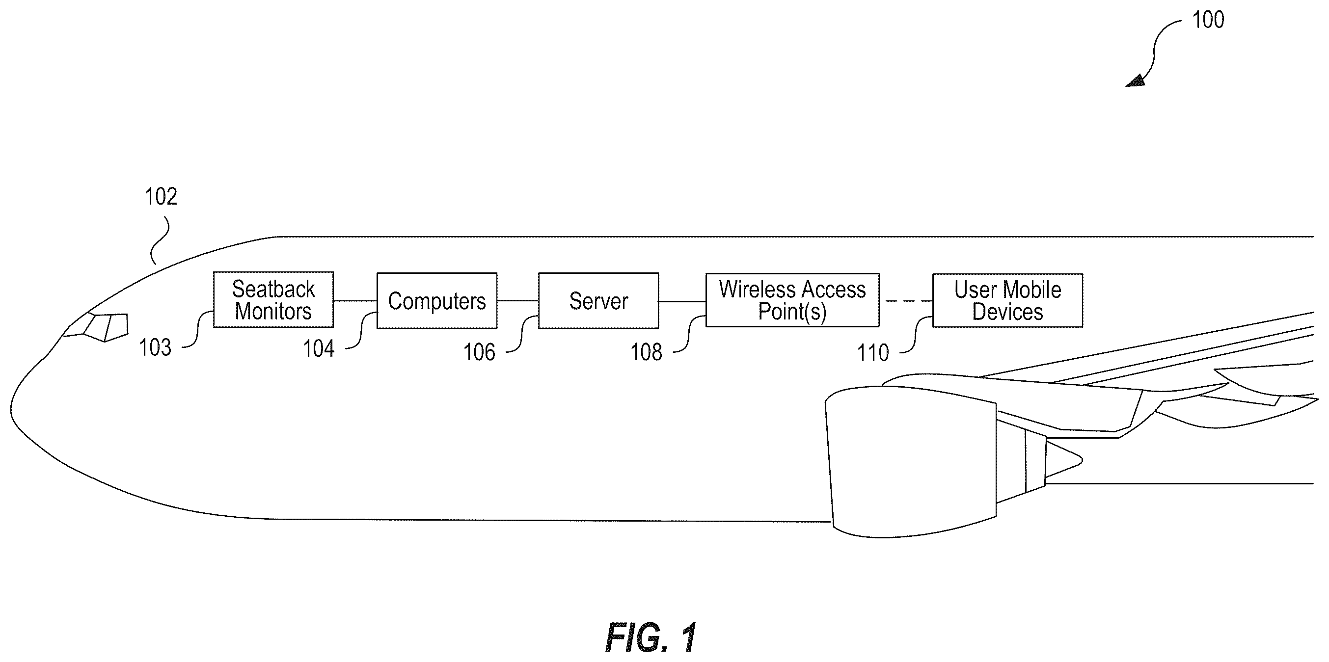 Patent US12612160 Figure 1 – Techniques to lock and unlock displays of vehicle entertainment systems for commercial passenger vehicles