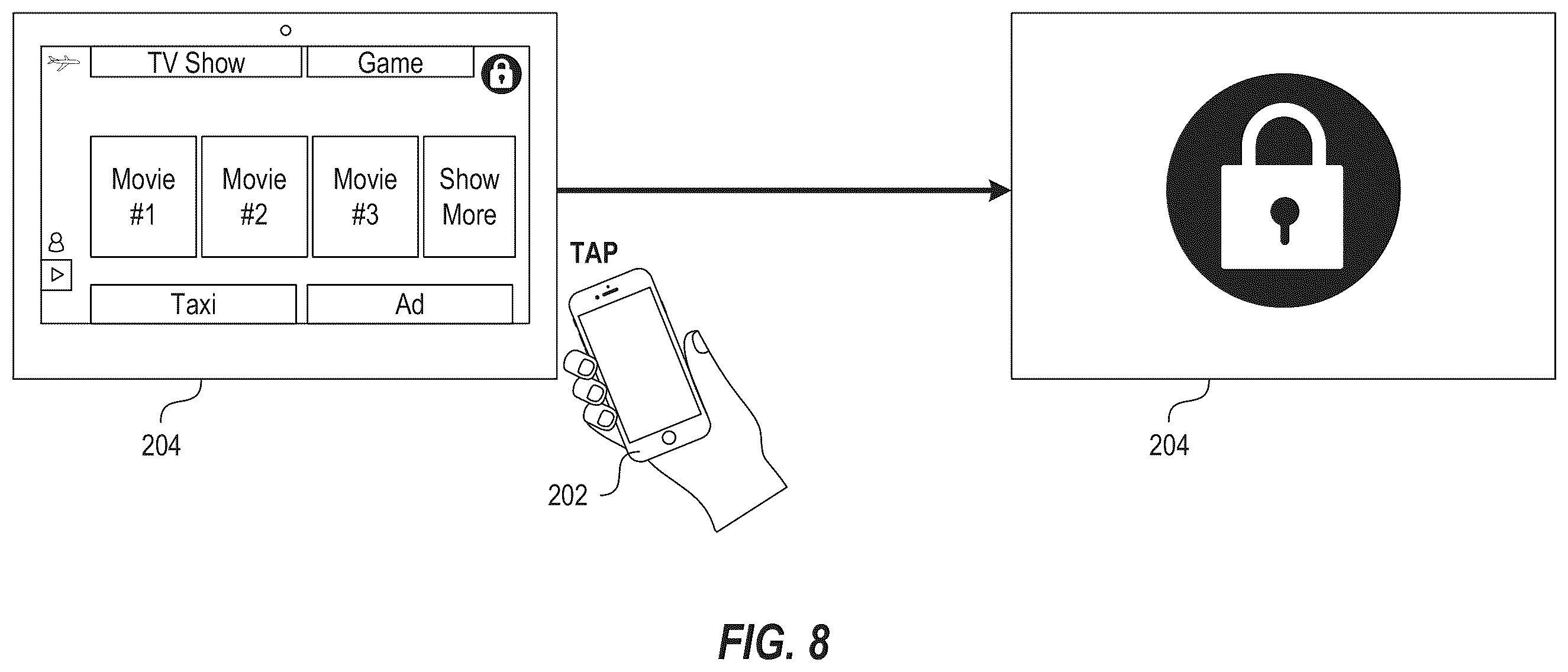 Patent US12612160 Figure 9 – Techniques to lock and unlock displays of vehicle entertainment systems for commercial passenger vehicles