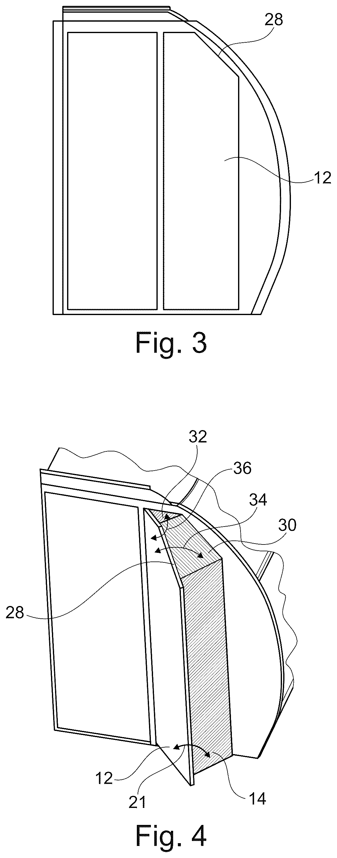 Patent US12612161 Figure 2 – Transforming lavatory door