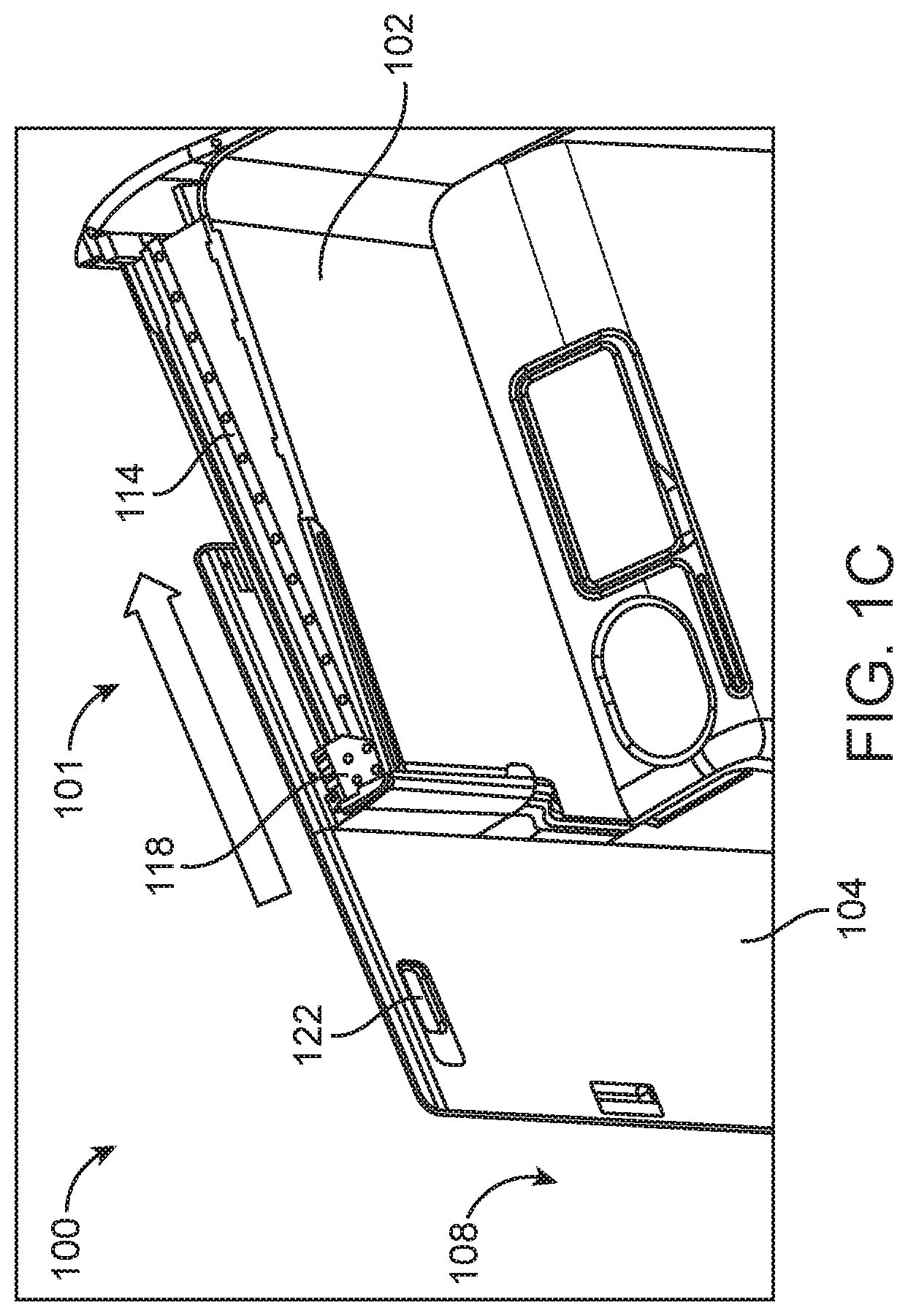 Patent US12612162 Figure 2 – Passenger seat unit with multi-track sliding door