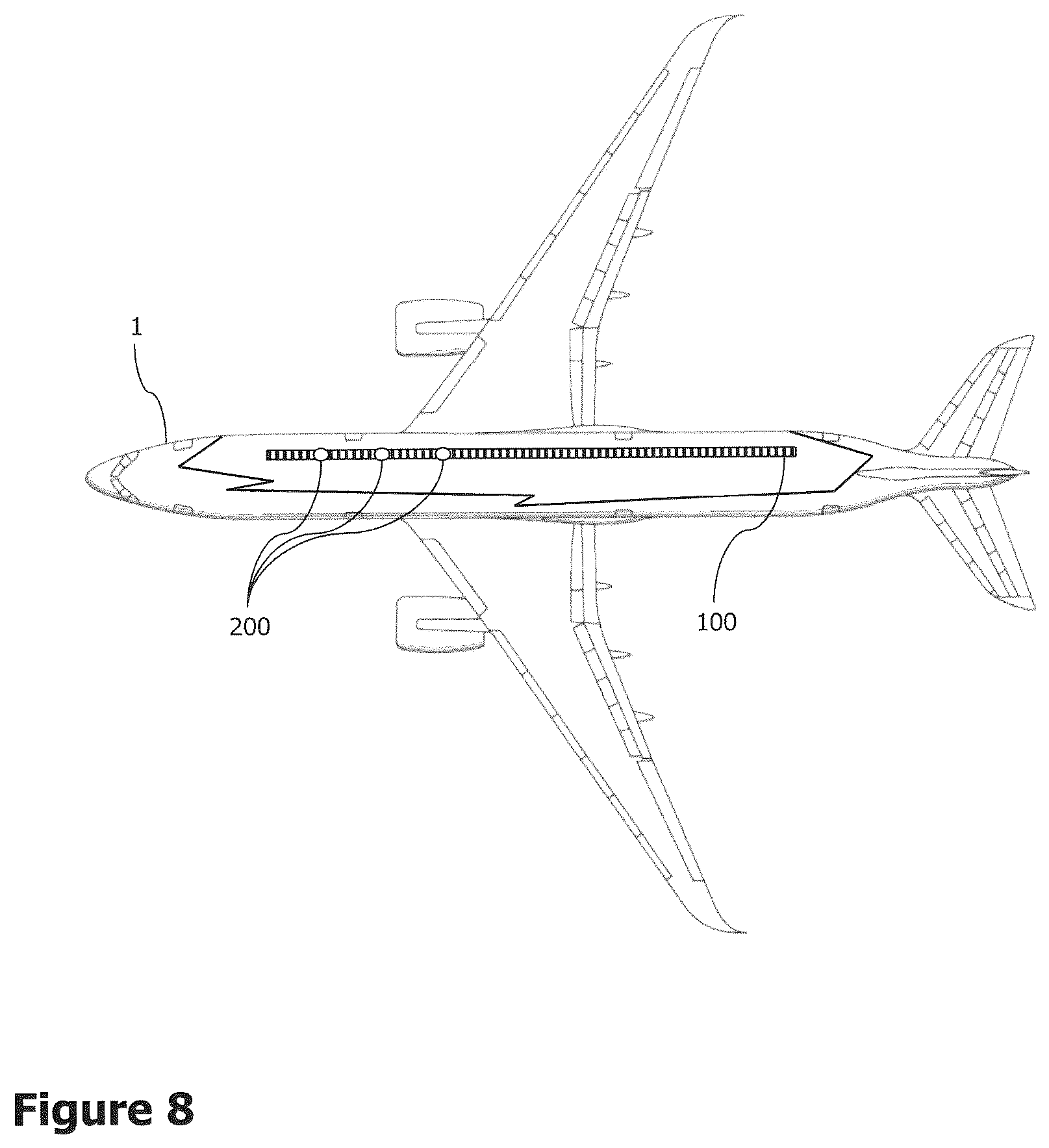 Patent US12612165 Figure 5 – Seat rail and a seat mounting system for an aircraft
