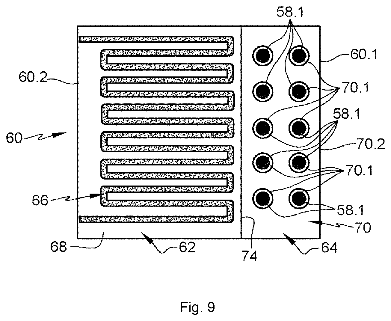 Patent US12612168 Figure 9 – Aircraft air inlet comprising at least a main de-icing system and at least one secondary de-icing system positioned at a splice plate