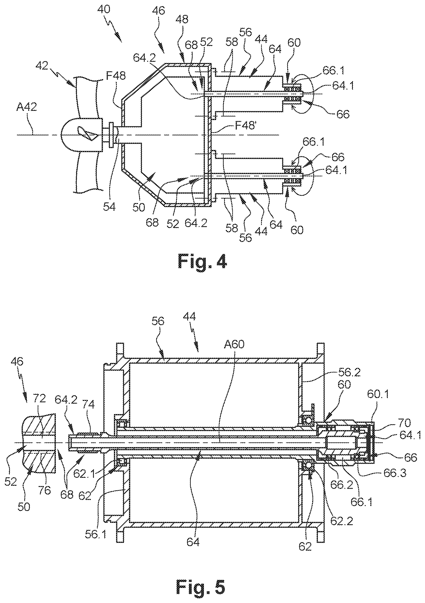 Patent US12612169 Figure 2 – Propulsion unit comprising a transmission system, several electric motors and at least one remote coupling system, aircraft comprising at least one such propulsion unit