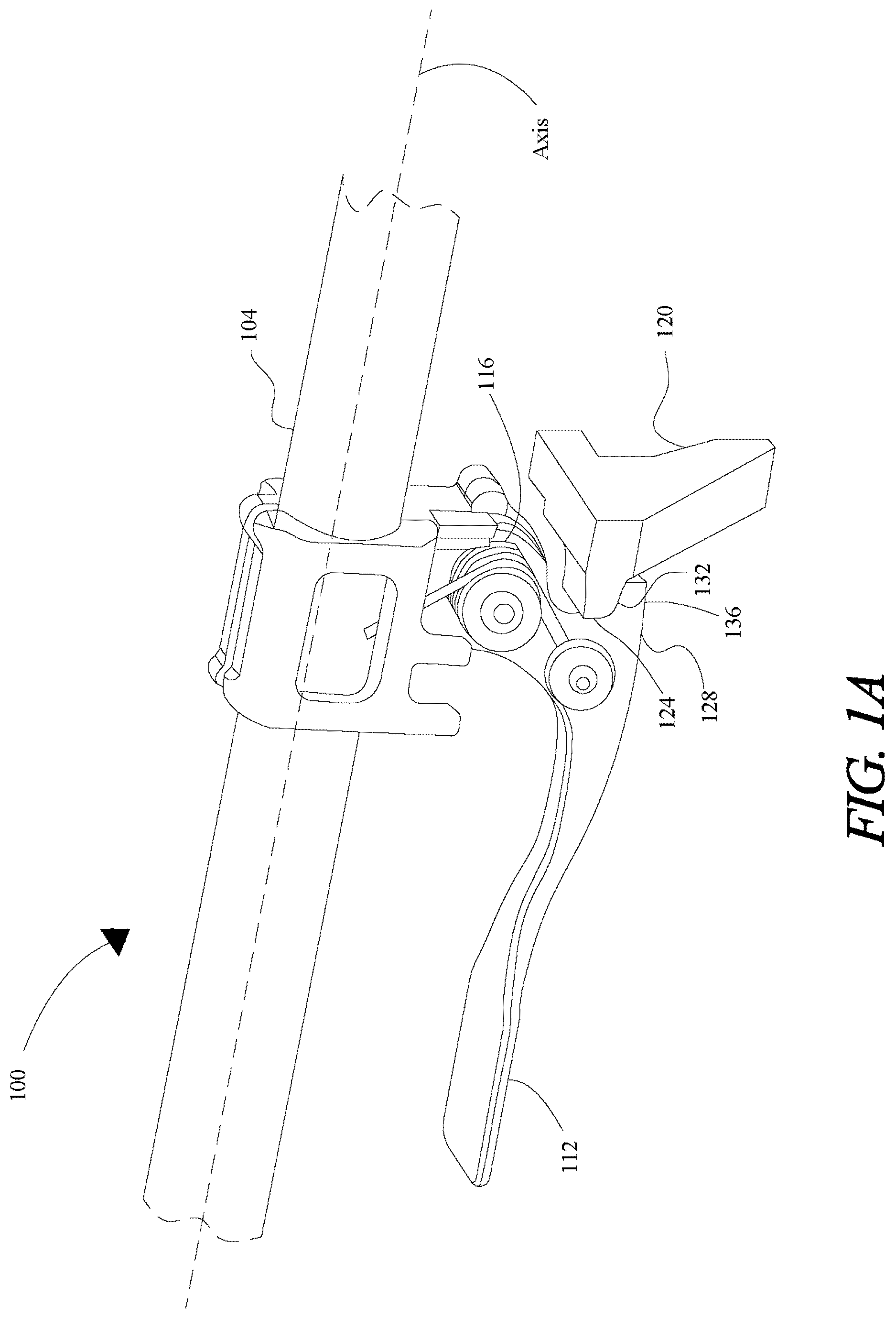 Patent US12612172 Figure 1 – Lift lever assembly for a vertical takeoff and landing (VTOL) aircraft and a method for its use