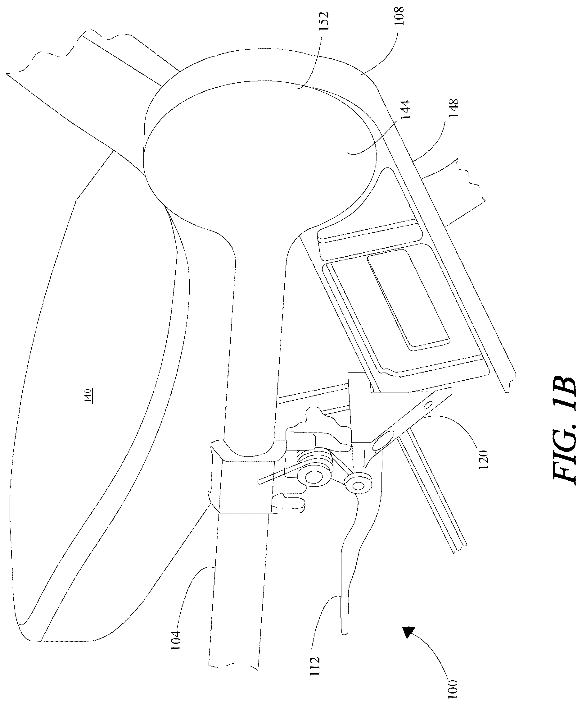 Patent US12612172 Figure 2 – Lift lever assembly for a vertical takeoff and landing (VTOL) aircraft and a method for its use